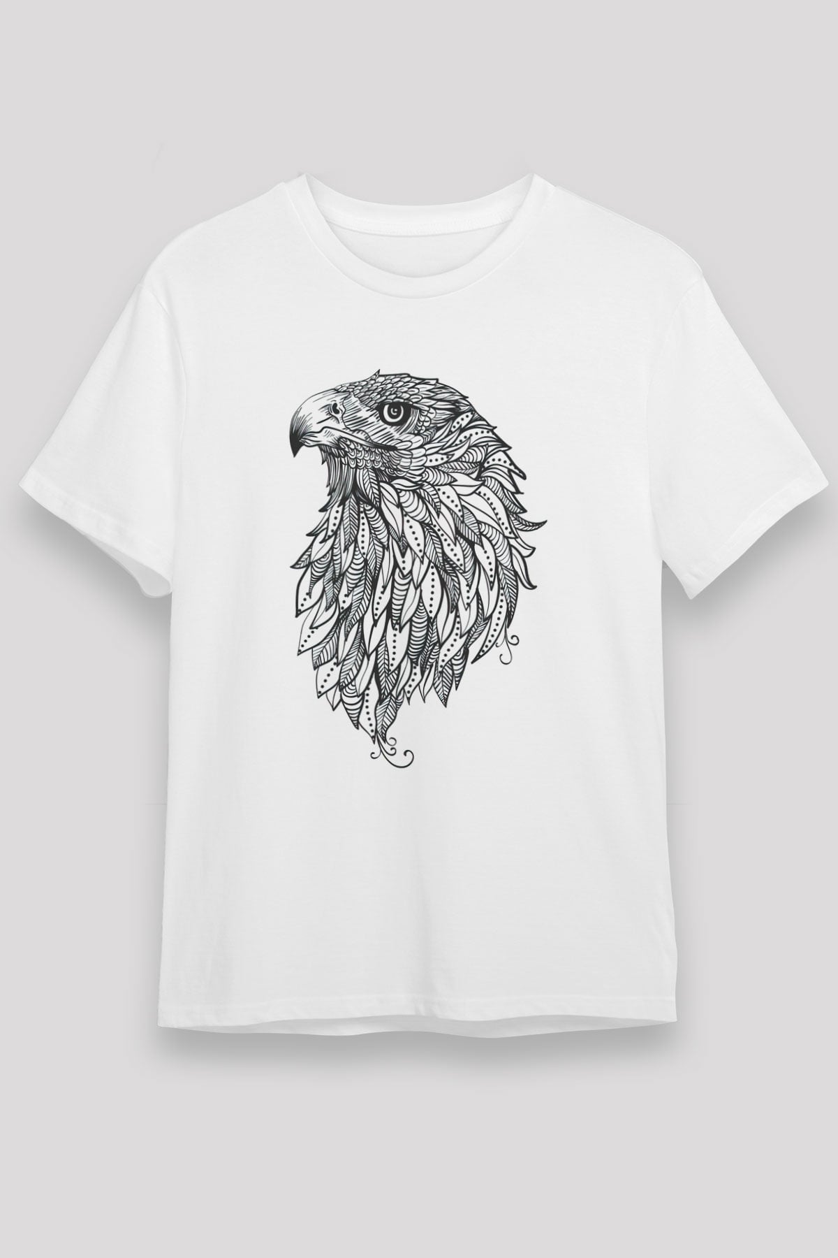 Kartal Beyaz Unisex Tişört T-Shirt - TişörtFabrikası