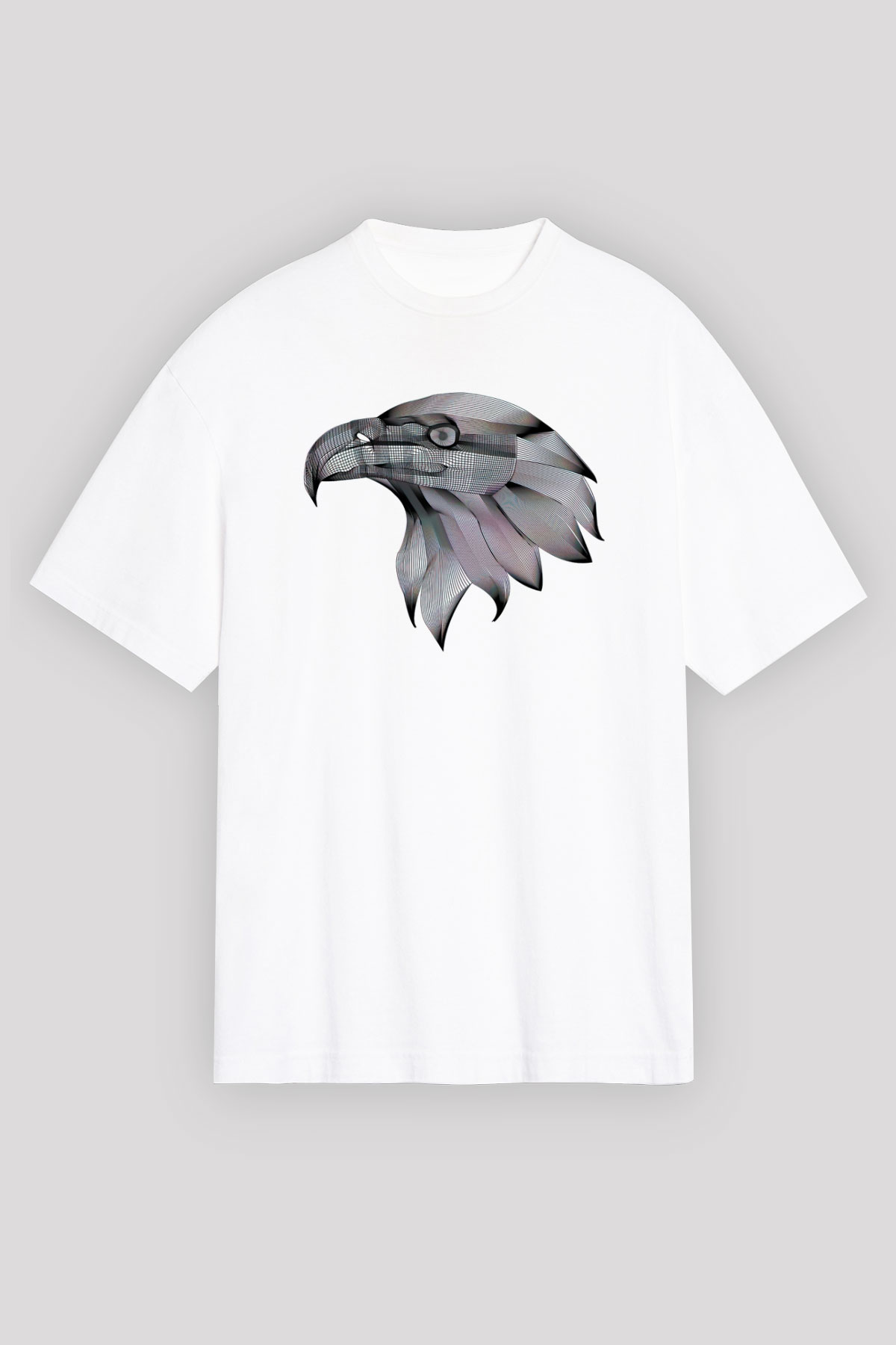 Kartal Beyaz Unisex Tişört T-Shirt - TişörtFabrikası