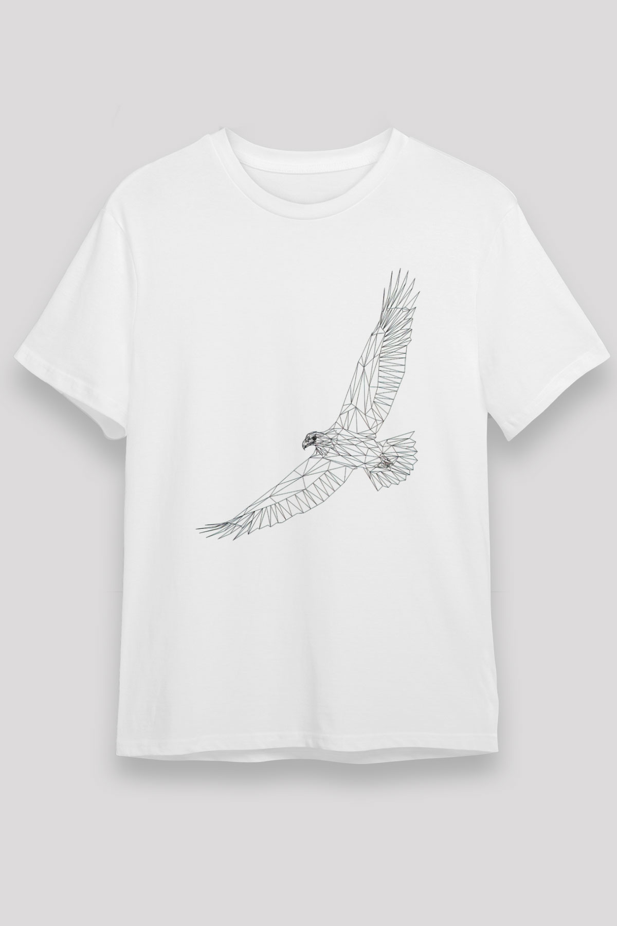 Kartal Beyaz Unisex Tişört T-Shirt - TişörtFabrikası