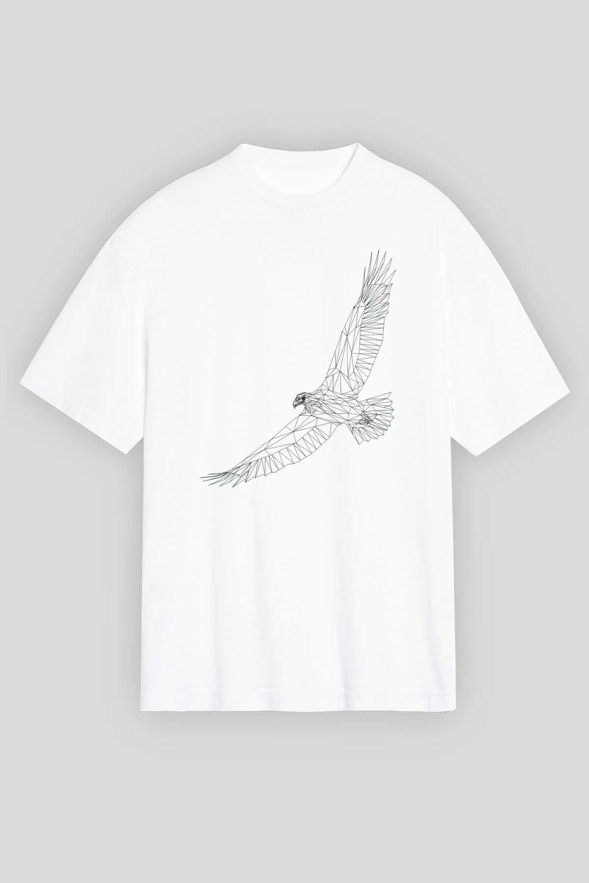 Kartal Beyaz Unisex Tişört T-Shirt - TişörtFabrikası