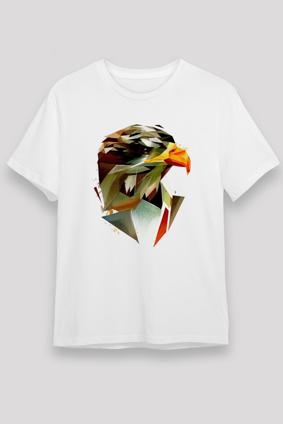 Kartal Beyaz Unisex Tişört T-Shirt - TişörtFabrikası