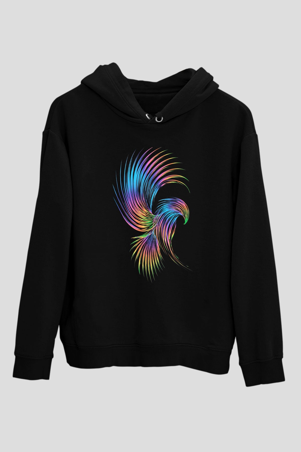 Kartal Siyah Unisex Hoodie