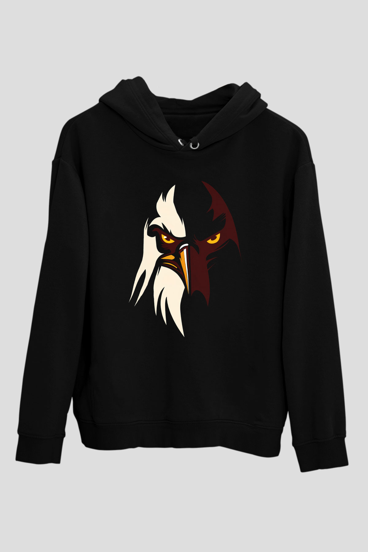 Kartal Siyah Unisex Hoodie