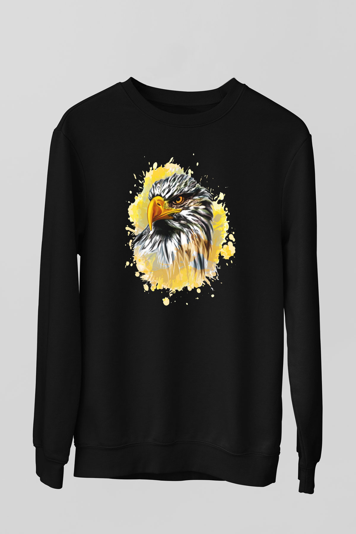 Kartal Siyah Unisex Sweatshirt
