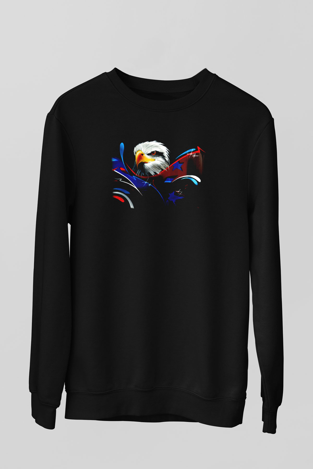 Kartal Siyah Unisex Sweatshirt