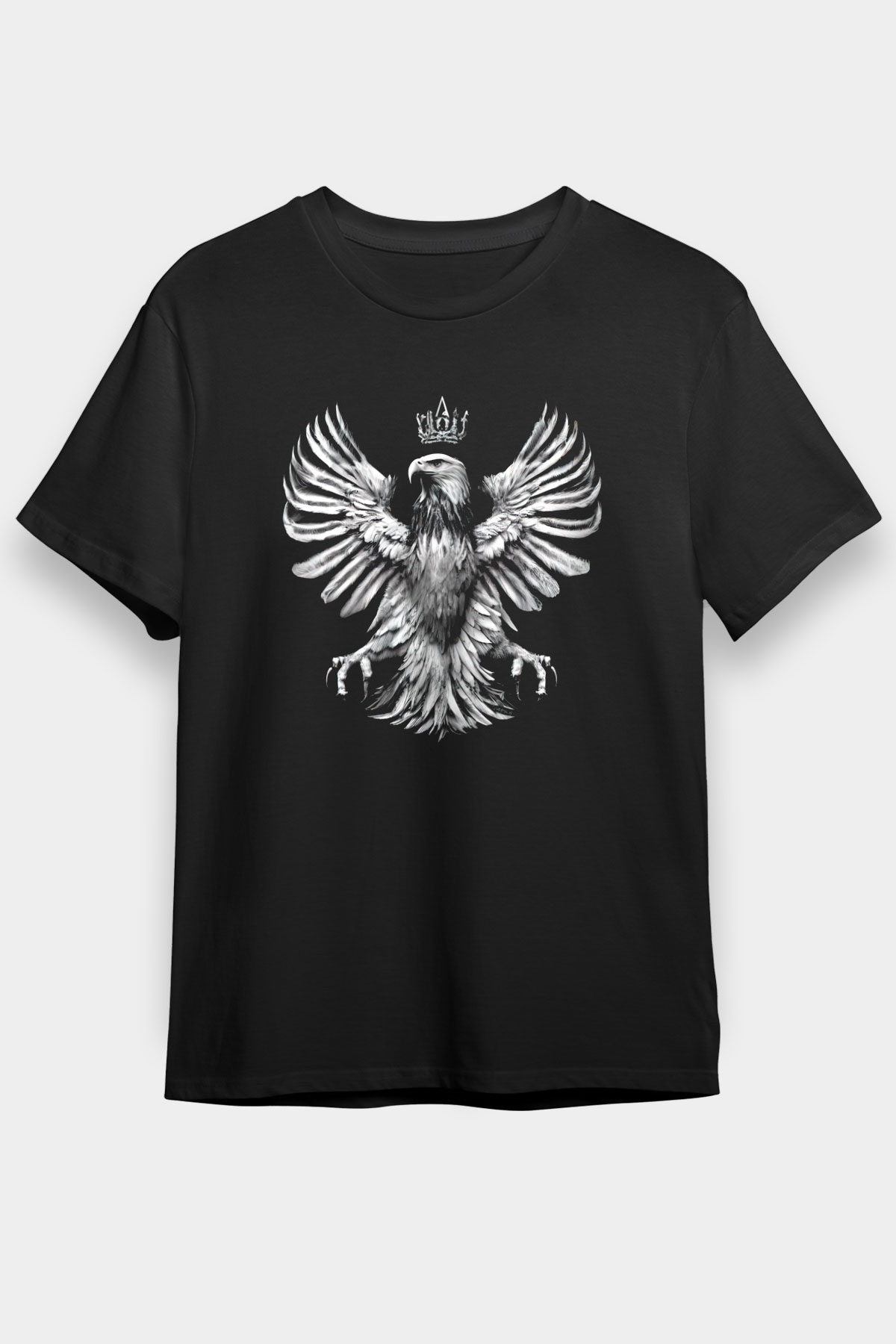 Kartal Siyah Unisex Tişört T-Shirt - TişörtFabrikası