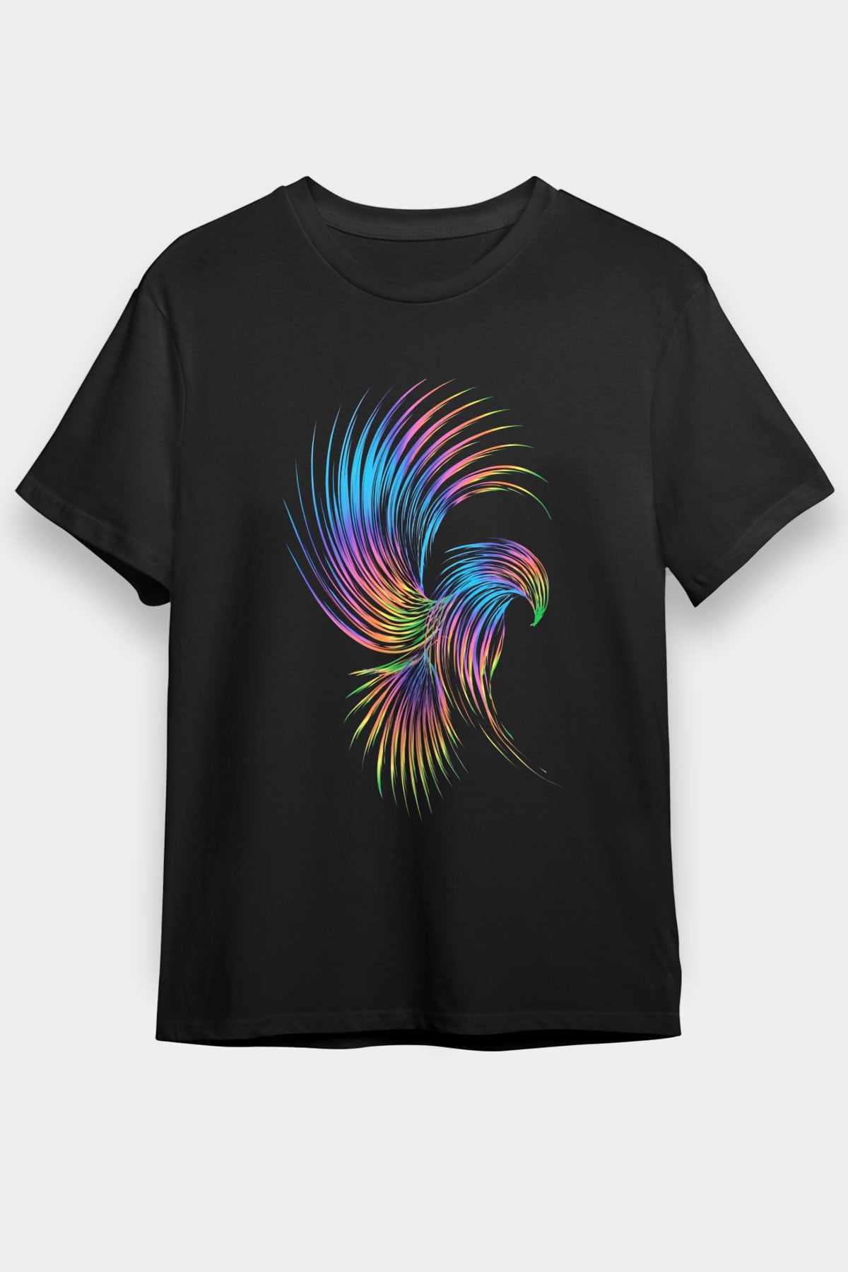 Kartal Siyah Unisex Tişört T-Shirt - TişörtFabrikası