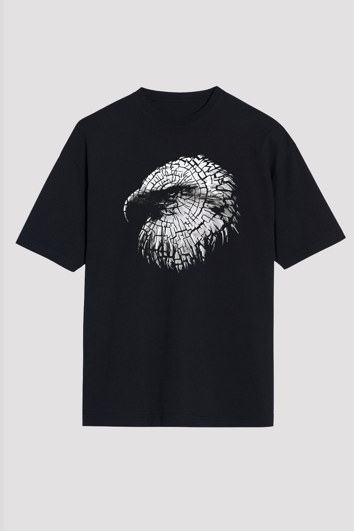 Kartal Siyah Unisex Tişört T-Shirt - TişörtFabrikası