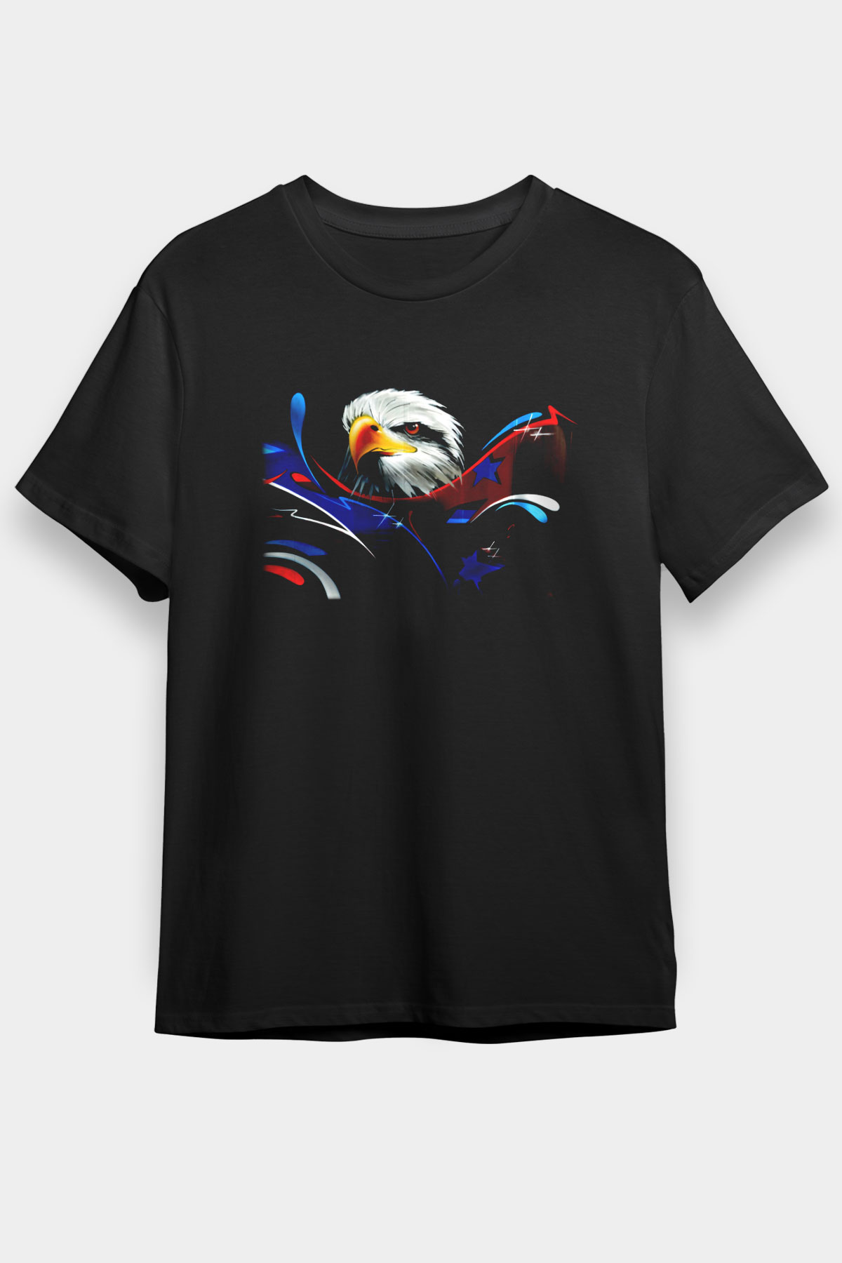 Kartal Siyah Unisex Tişört T-Shirt - TişörtFabrikası