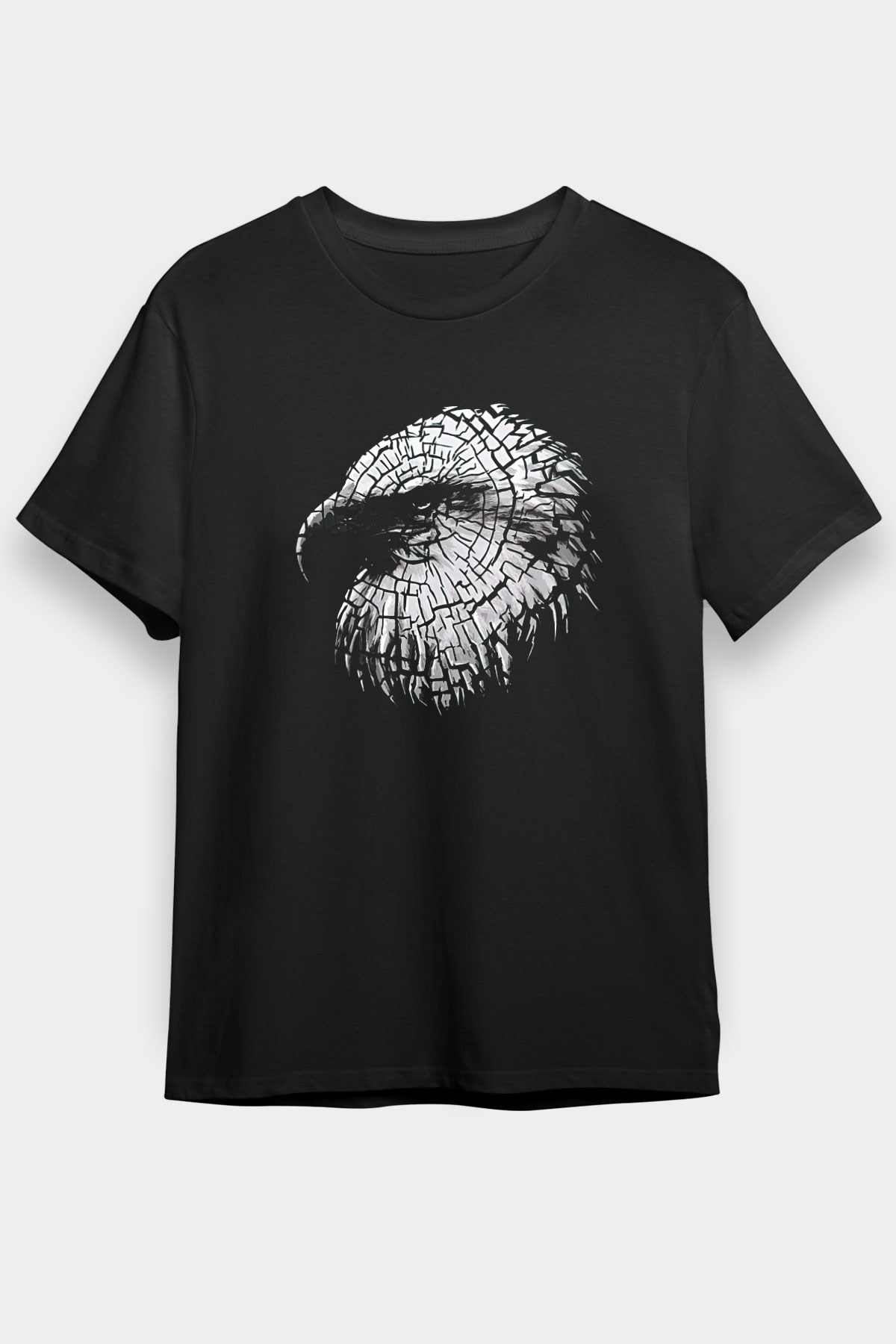 Kartal Siyah Unisex Tişört T-Shirt - TişörtFabrikası