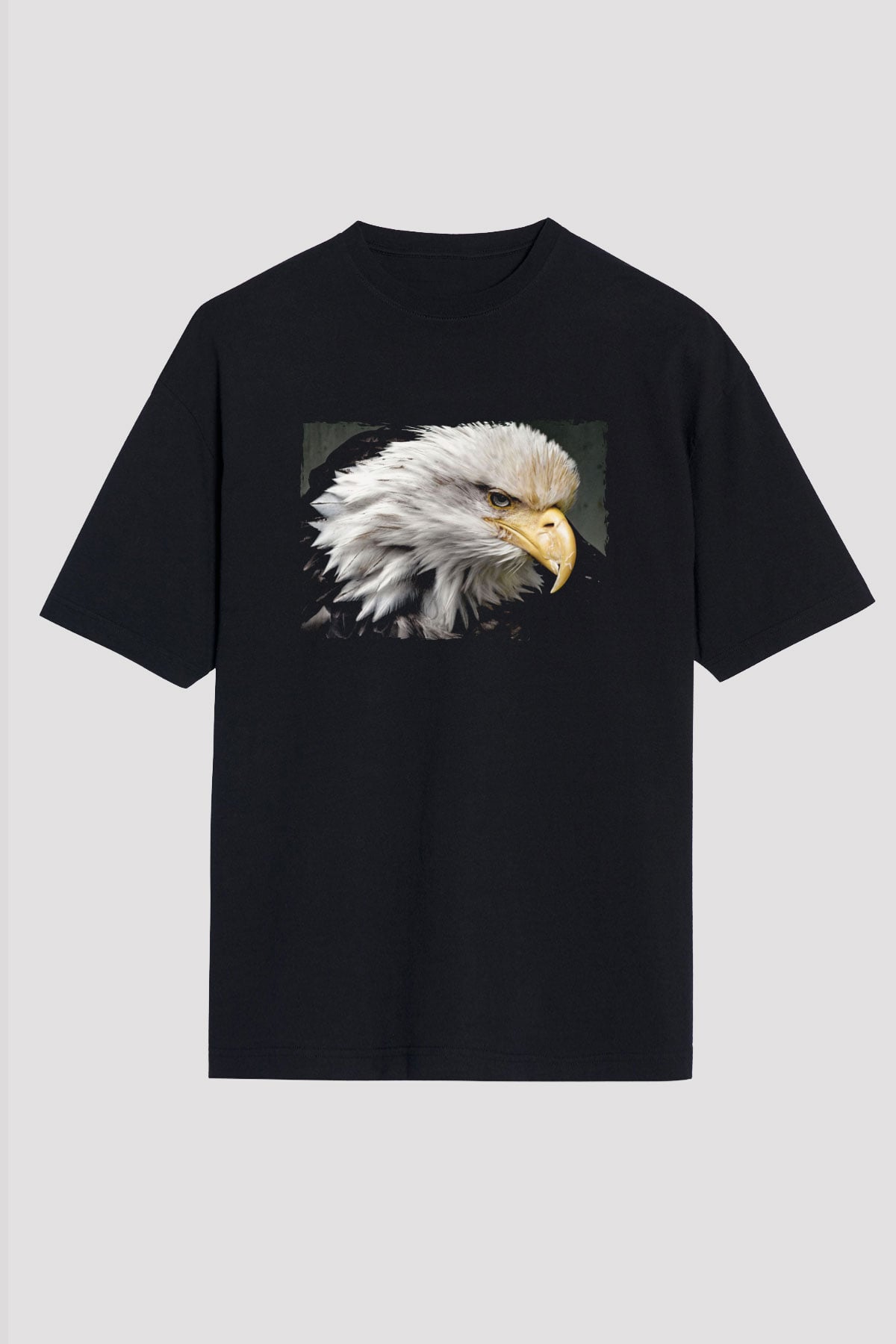 Kartal Siyah Unisex Tişört T-Shirt - TişörtFabrikası