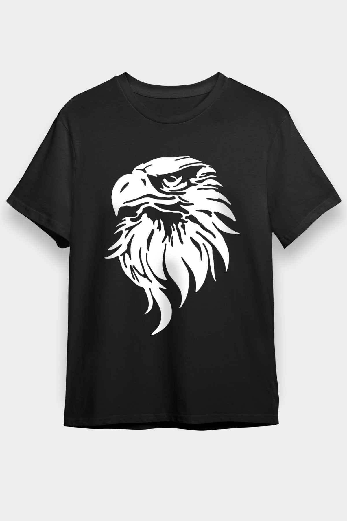 Kartal Siyah Unisex Tişört T-Shirt - TişörtFabrikası