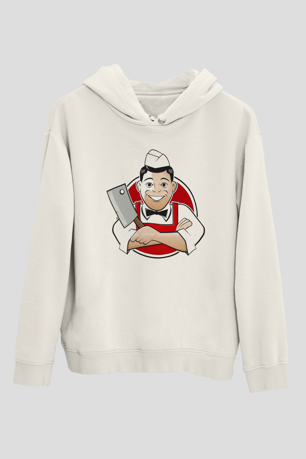 Kasap Beyaz Unisex Hoodie