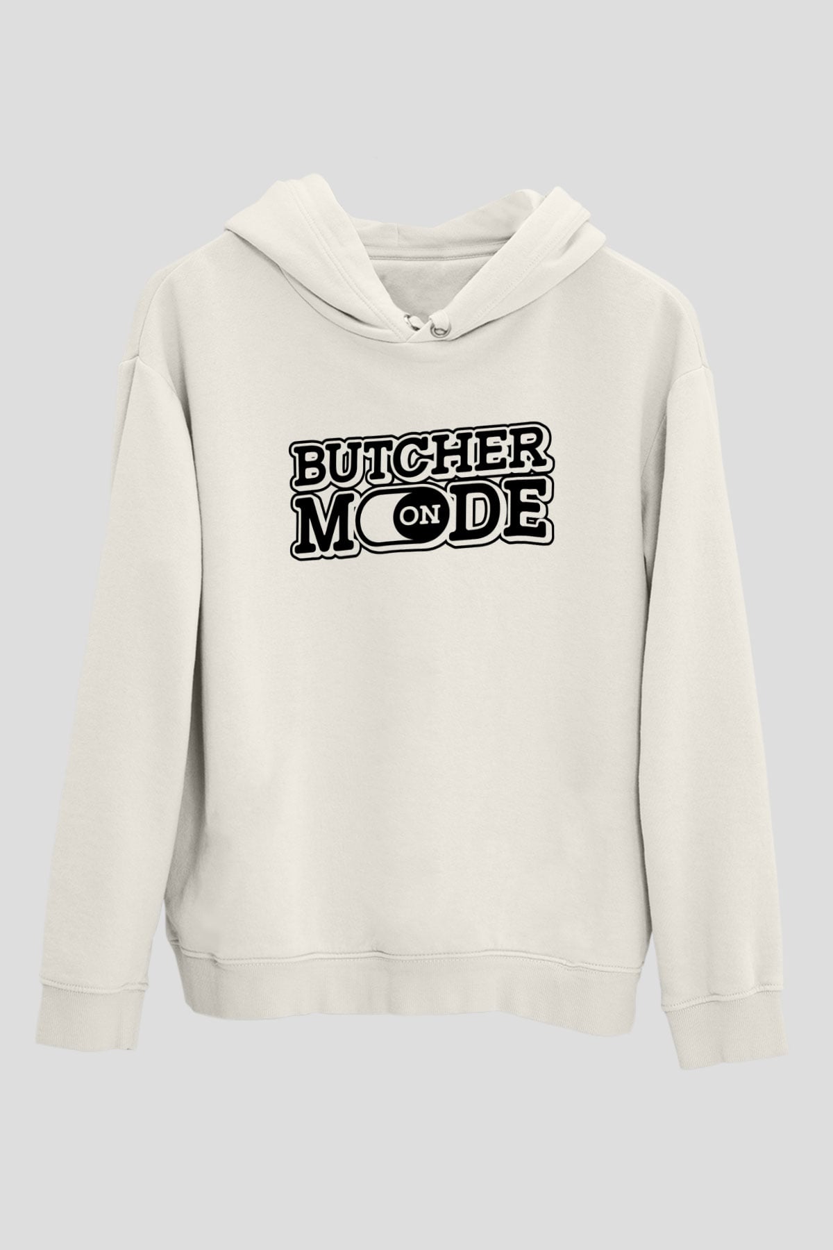 Kasap Beyaz Unisex Kapüşonlu Sweatshirt