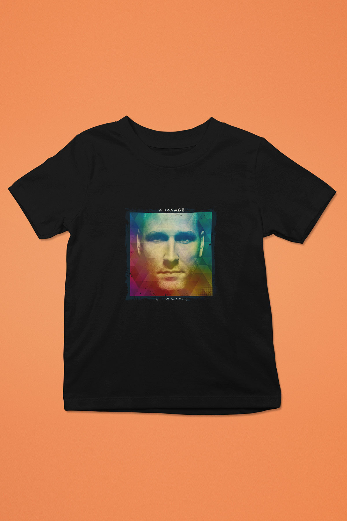 Kaskade Baskılı Unisex Siyah Çocuk Tişört