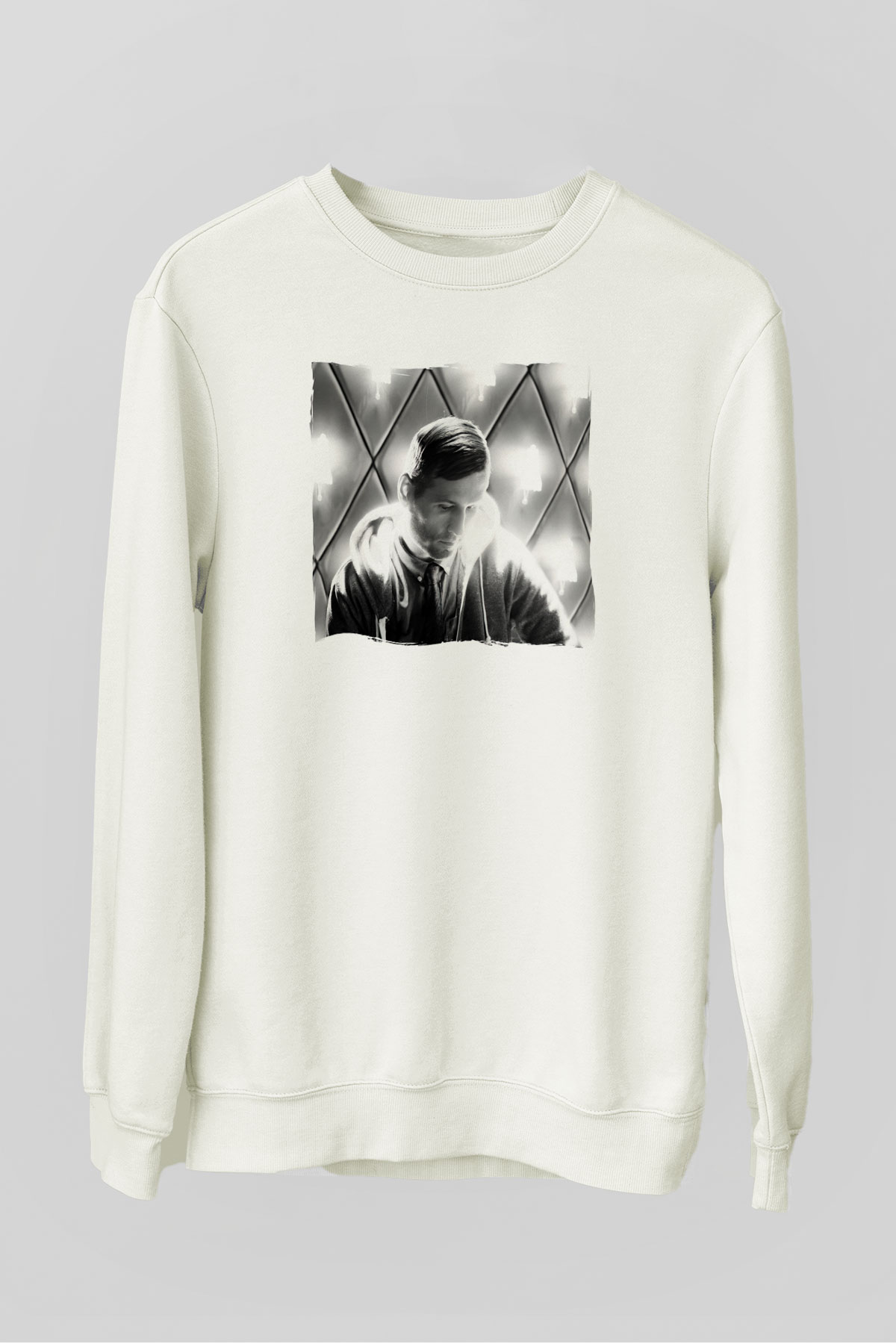 Kaskade Beyaz Unisex Sweatshirt