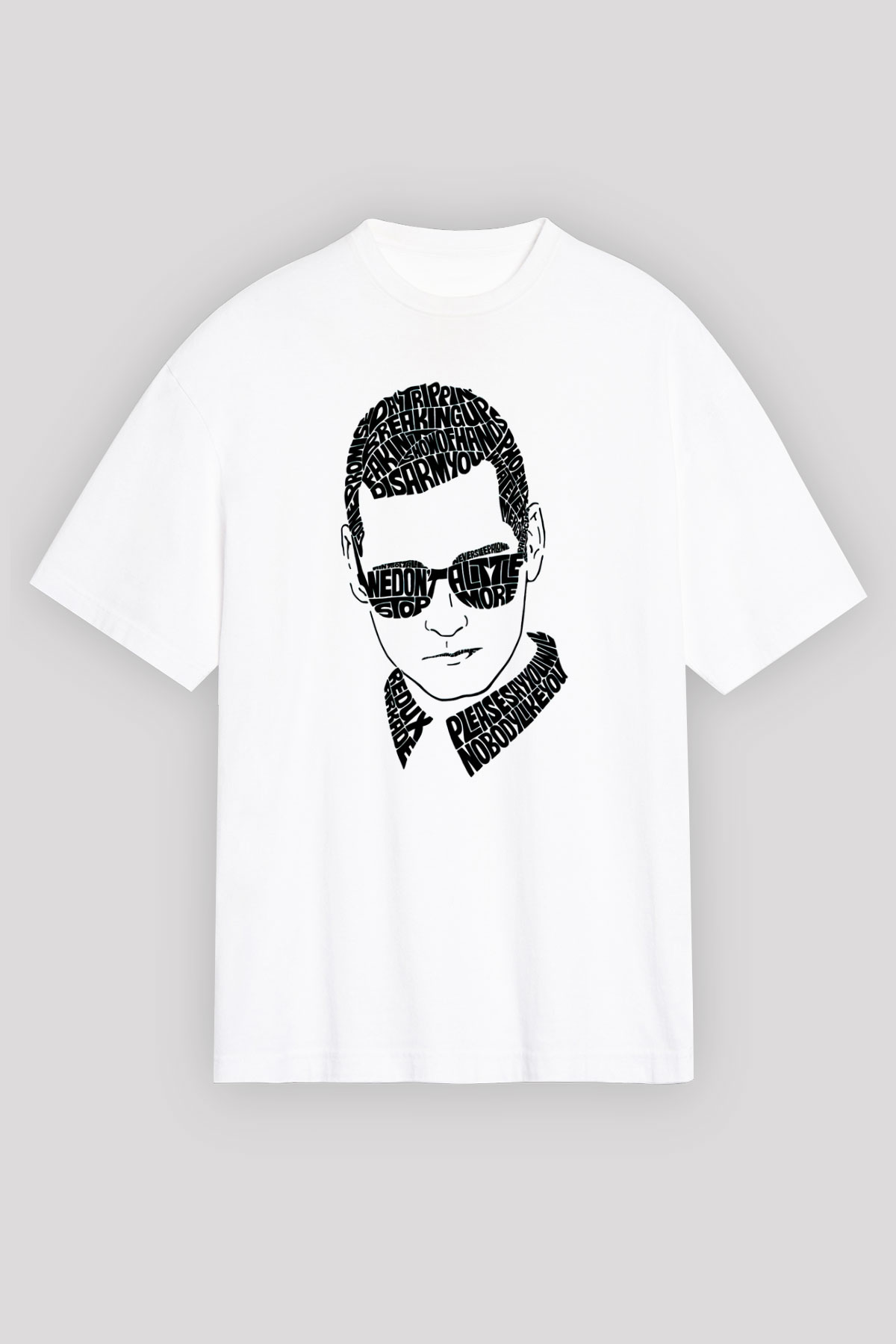 Kaskade Beyaz Unisex Tişört T-Shirt - TişörtFabrikası
