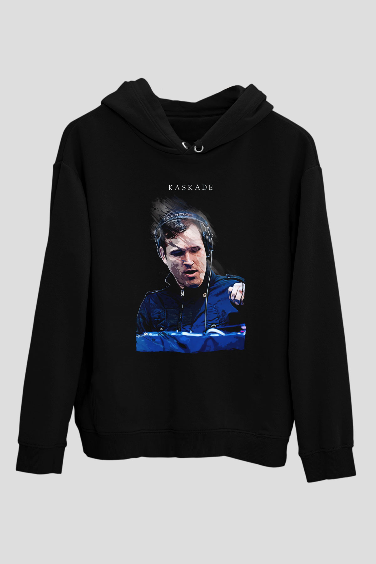 Kaskade Siyah Unisex Kapüşonlu Sweatshirt