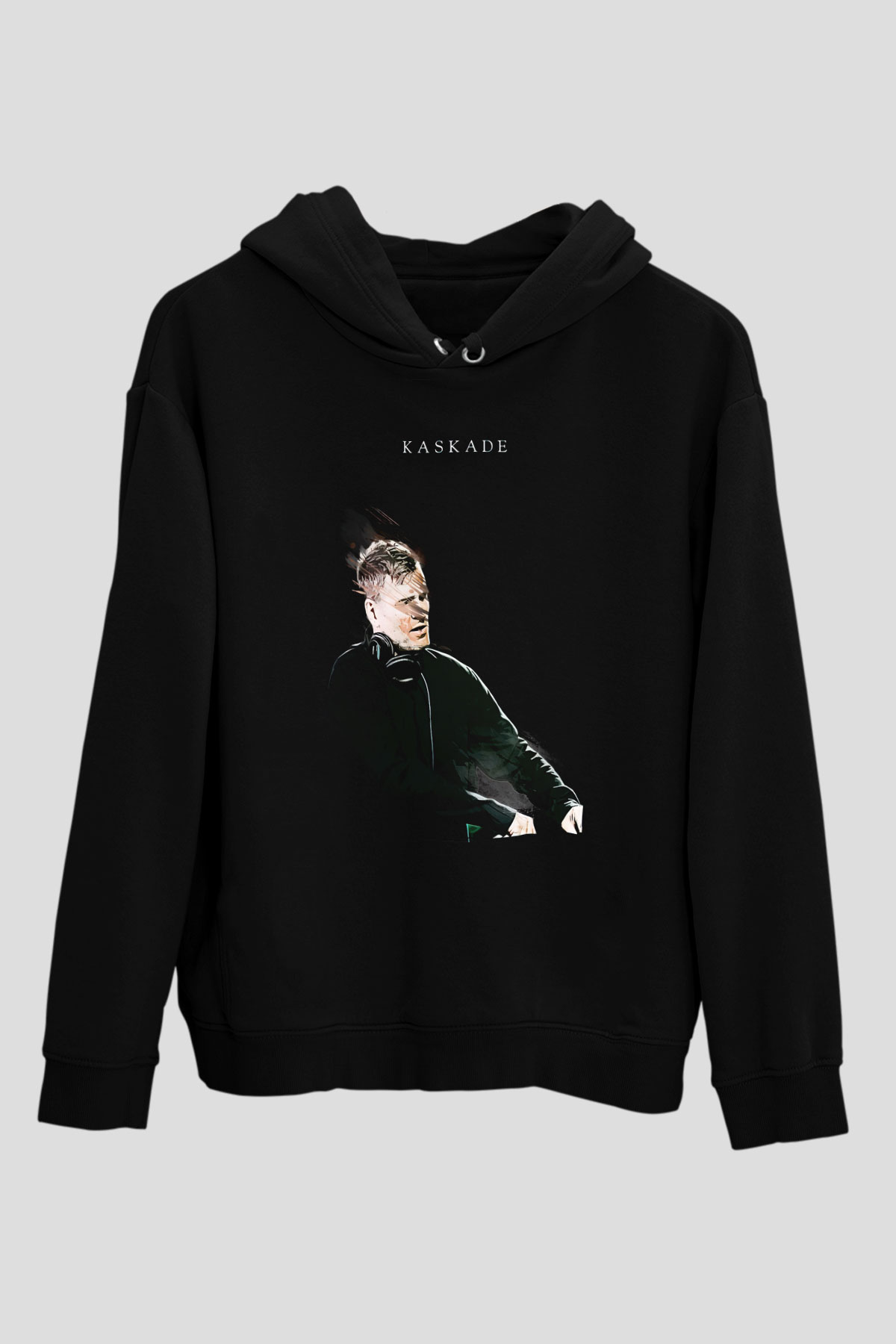 Kaskade Siyah Unisex Kapüşonlu Sweatshirt