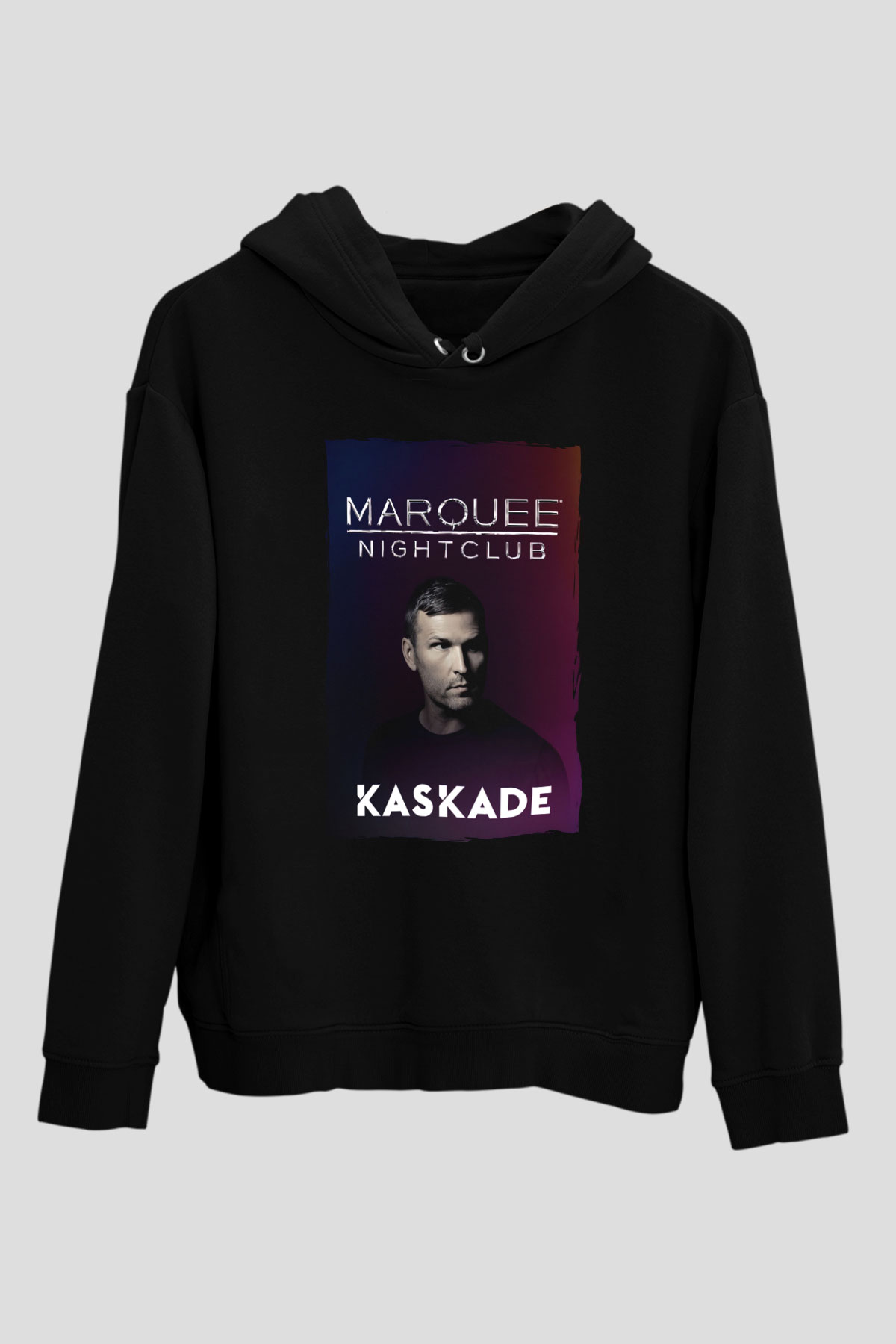Kaskade Siyah Unisex Kapüşonlu Sweatshirt