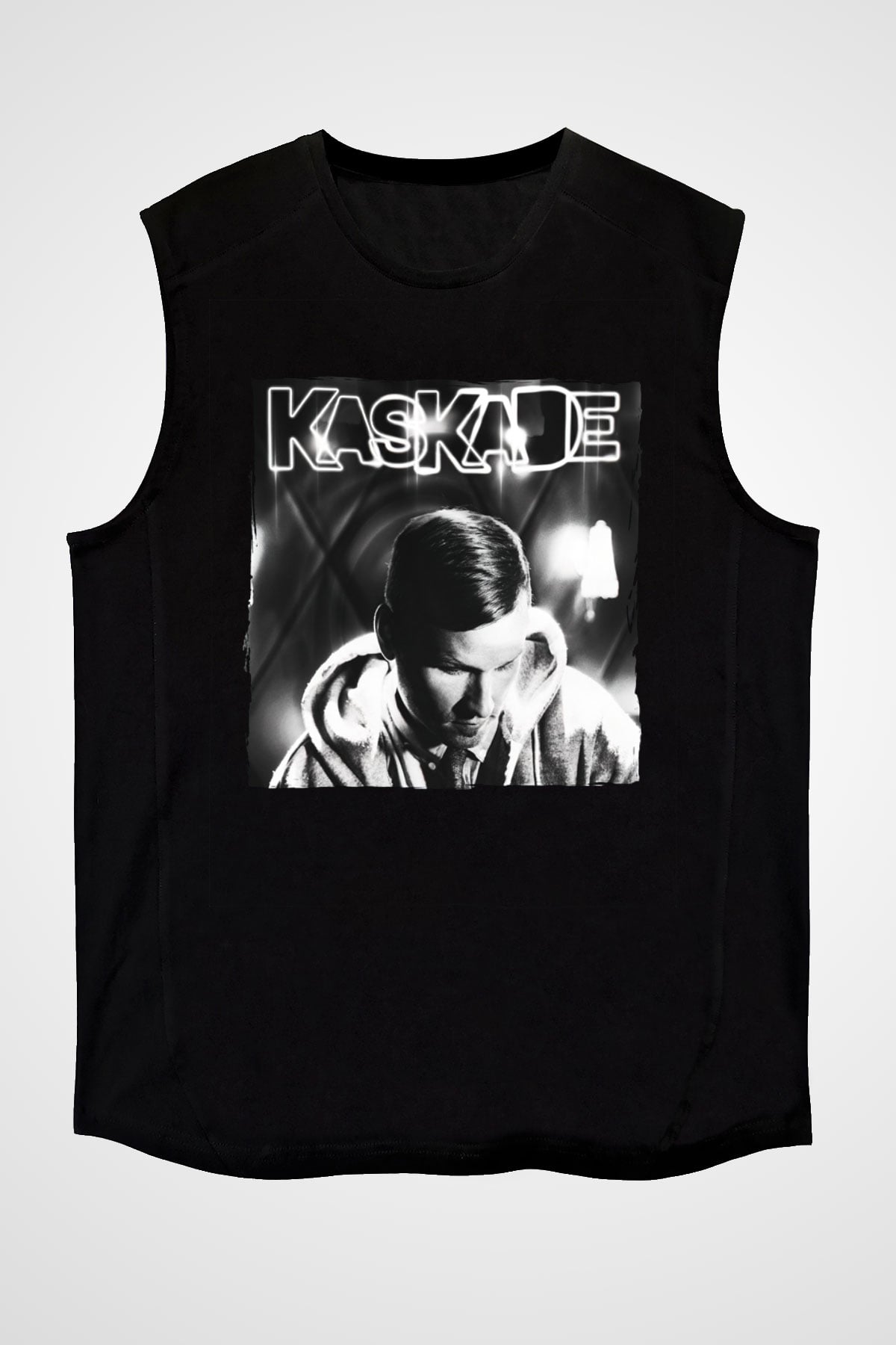 Kaskade Siyah Unisex Kolsuz Tişört