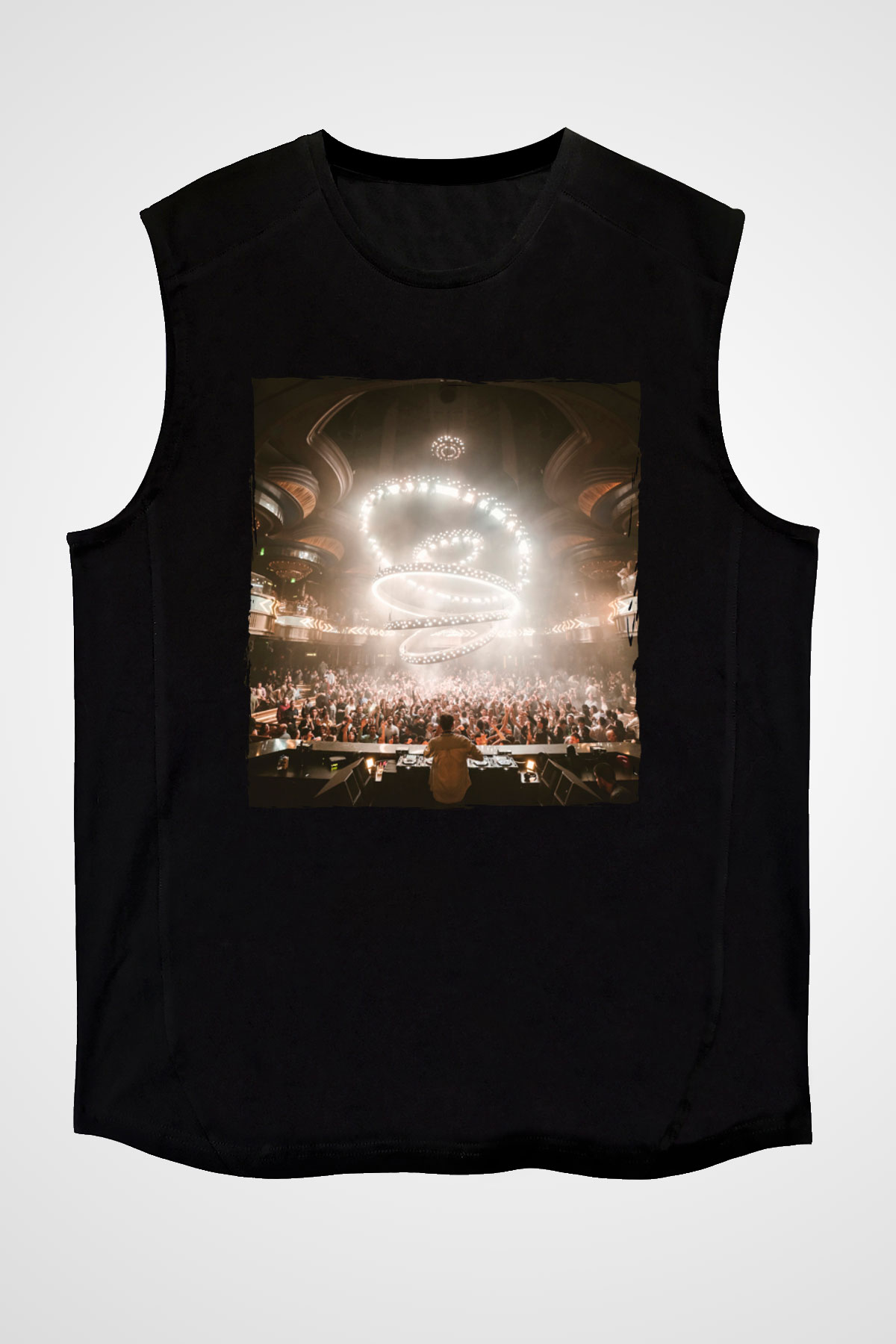 Kaskade Siyah Unisex Kolsuz Tişört