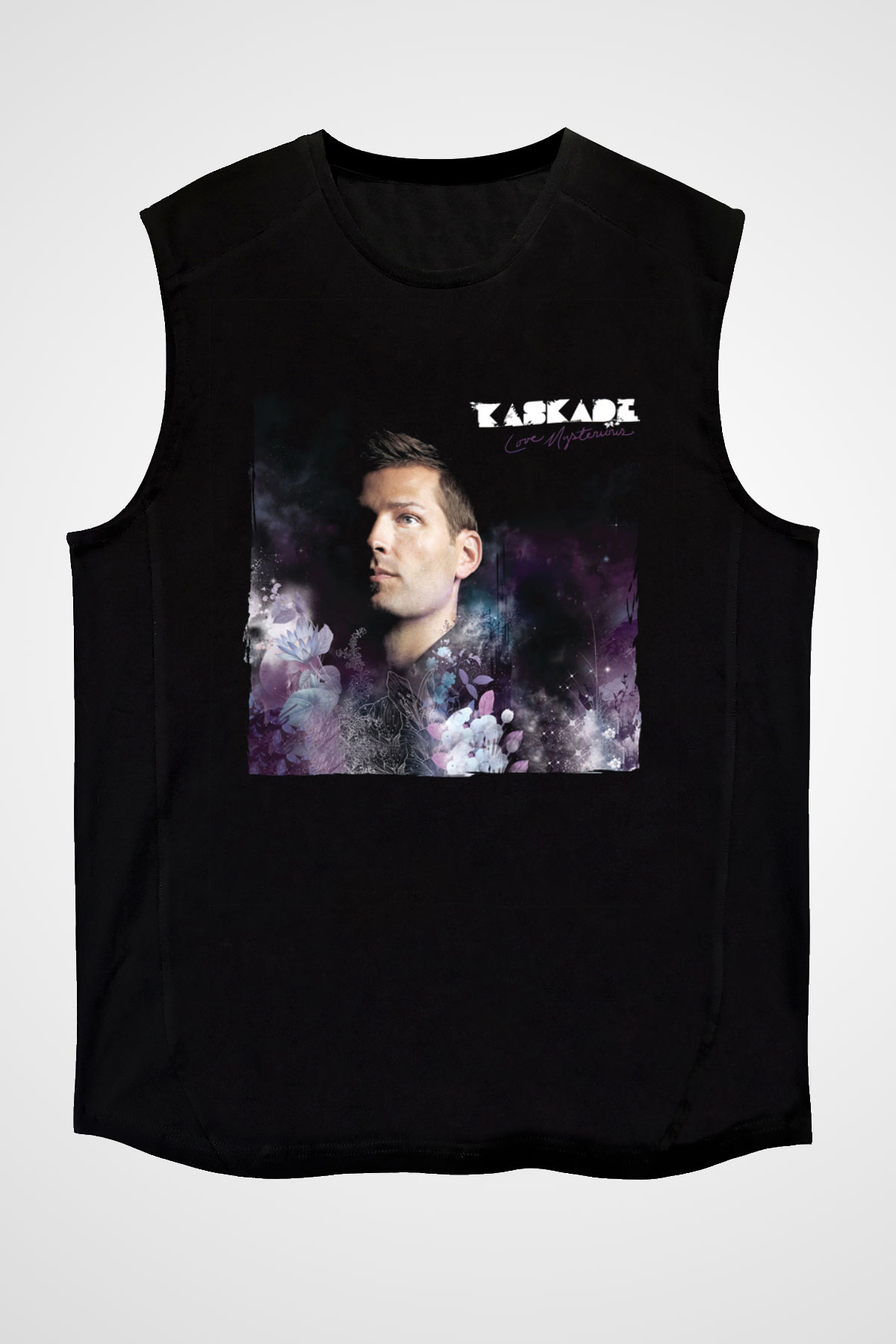 Kaskade Siyah Unisex Kolsuz Tişört