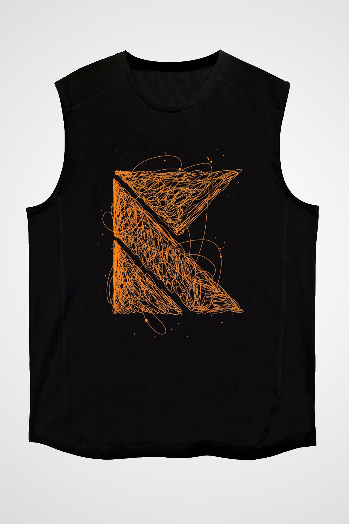 Kaskade Siyah Unisex Kolsuz Tişört