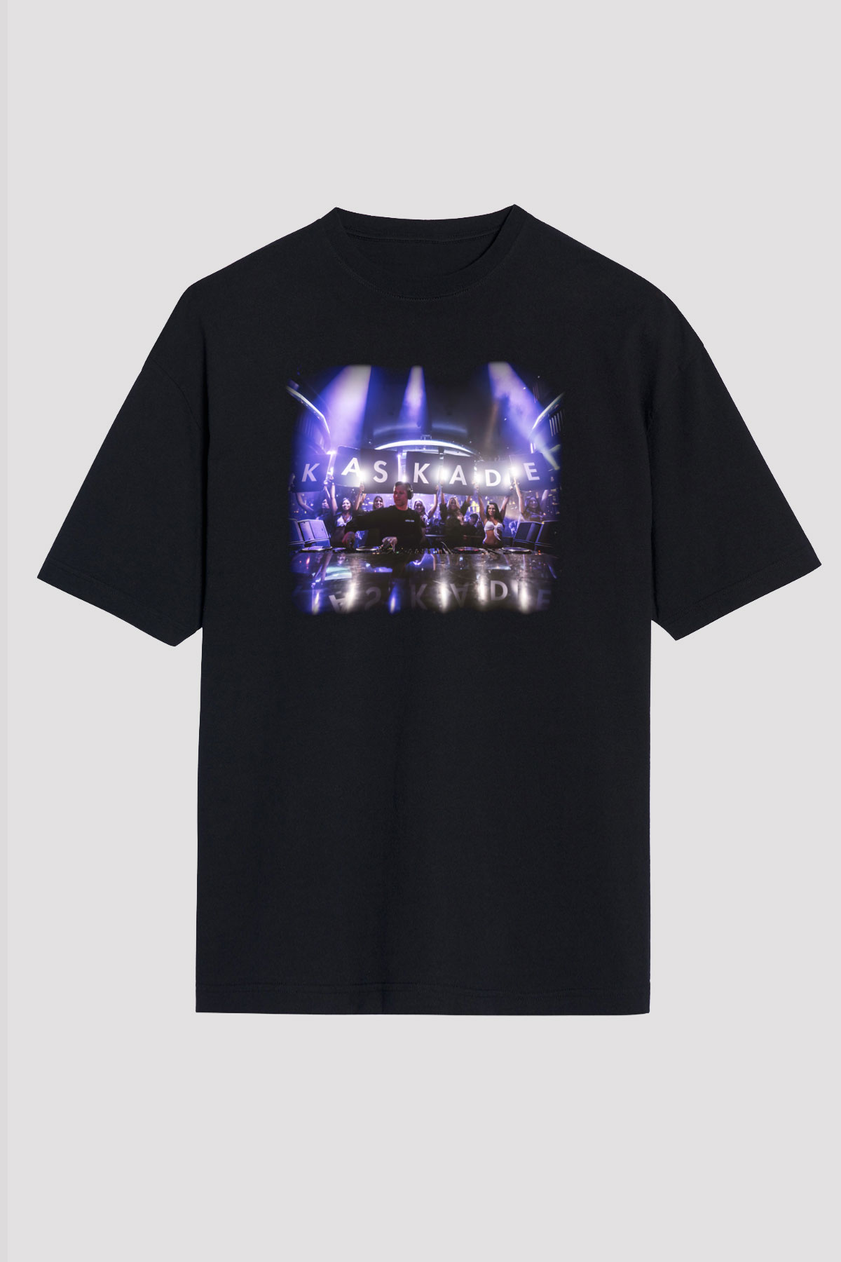 Kaskade Siyah Unisex Oversize Tişört T-Shirt