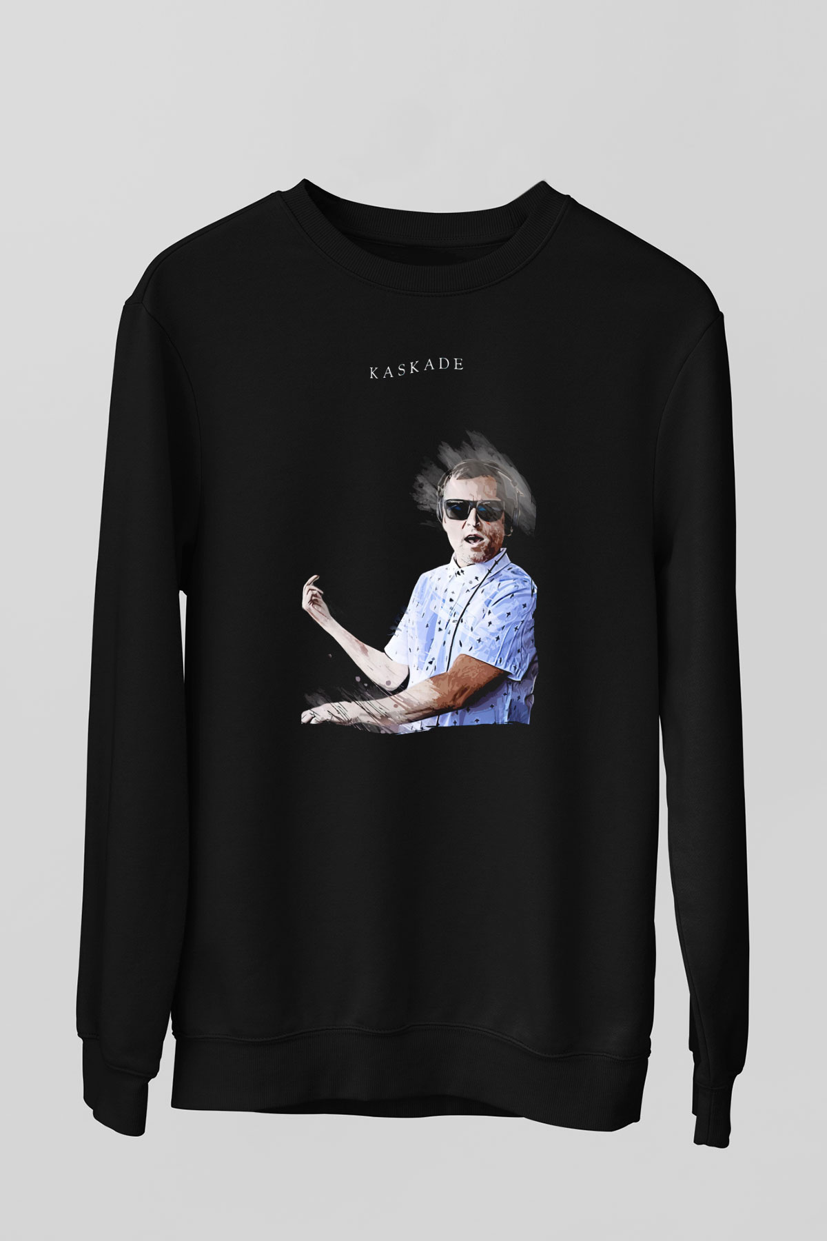 Kaskade Siyah Unisex Sweatshirt