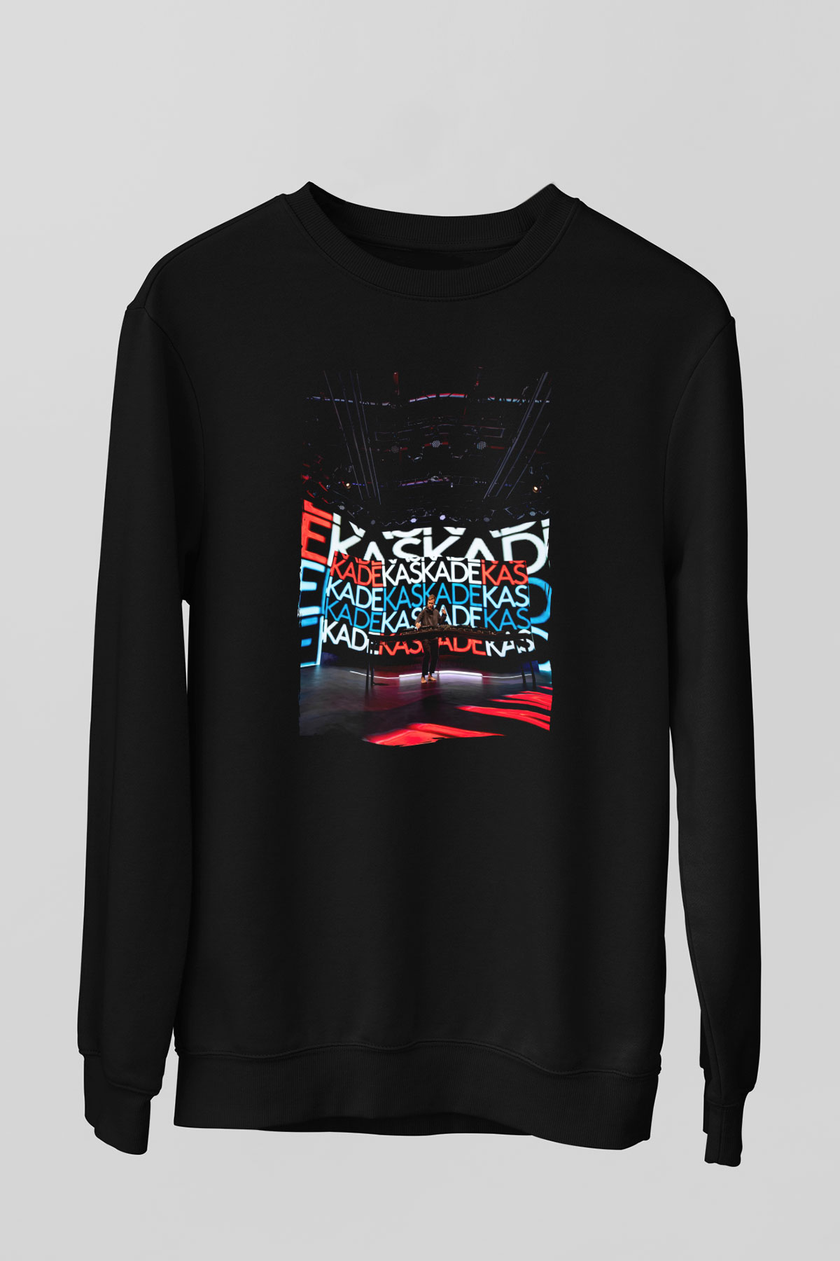 Kaskade Siyah Unisex Sweatshirt