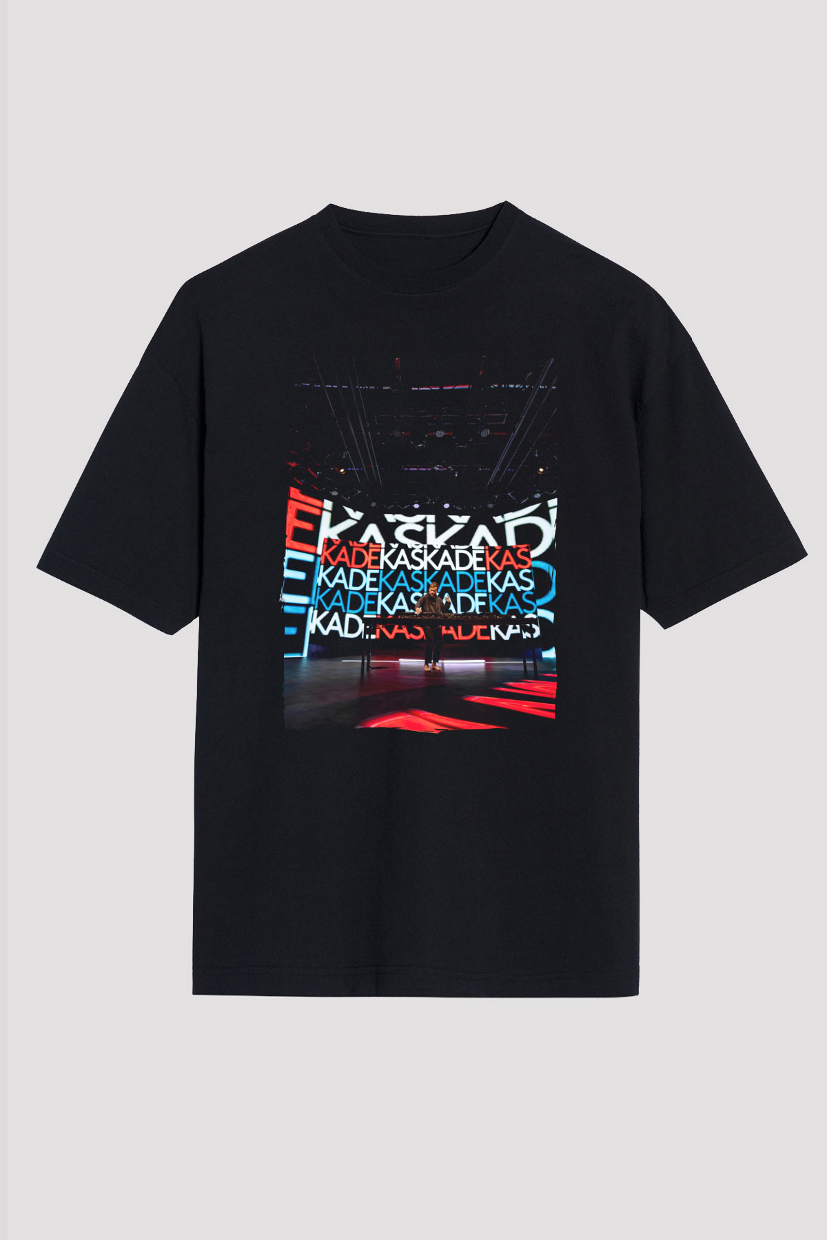 Kaskade Siyah Unisex Tişört T-Shirt - TişörtFabrikası