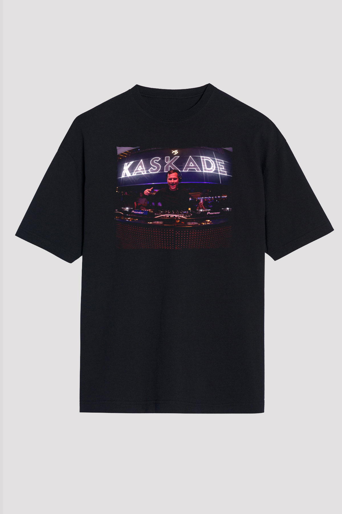 Kaskade Siyah Unisex Tişört T-Shirt - TişörtFabrikası