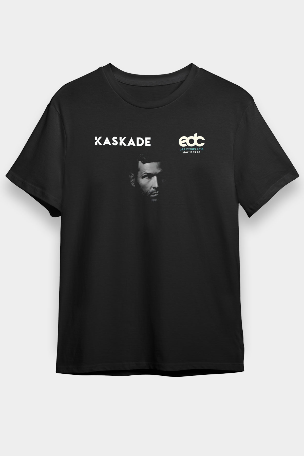 Kaskade Siyah Unisex Tişört T-Shirt - TişörtFabrikası