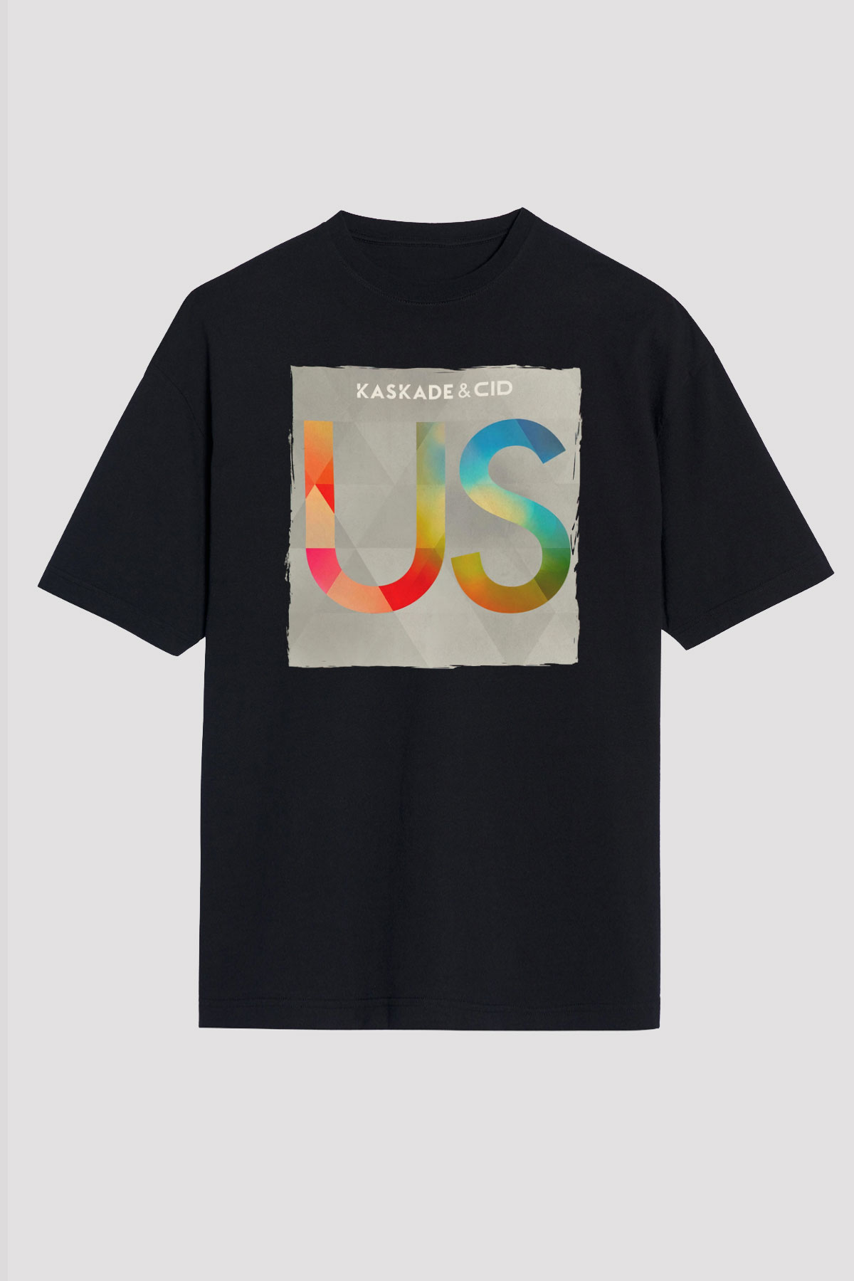Kaskade Siyah Unisex Tişört T-Shirt - TişörtFabrikası