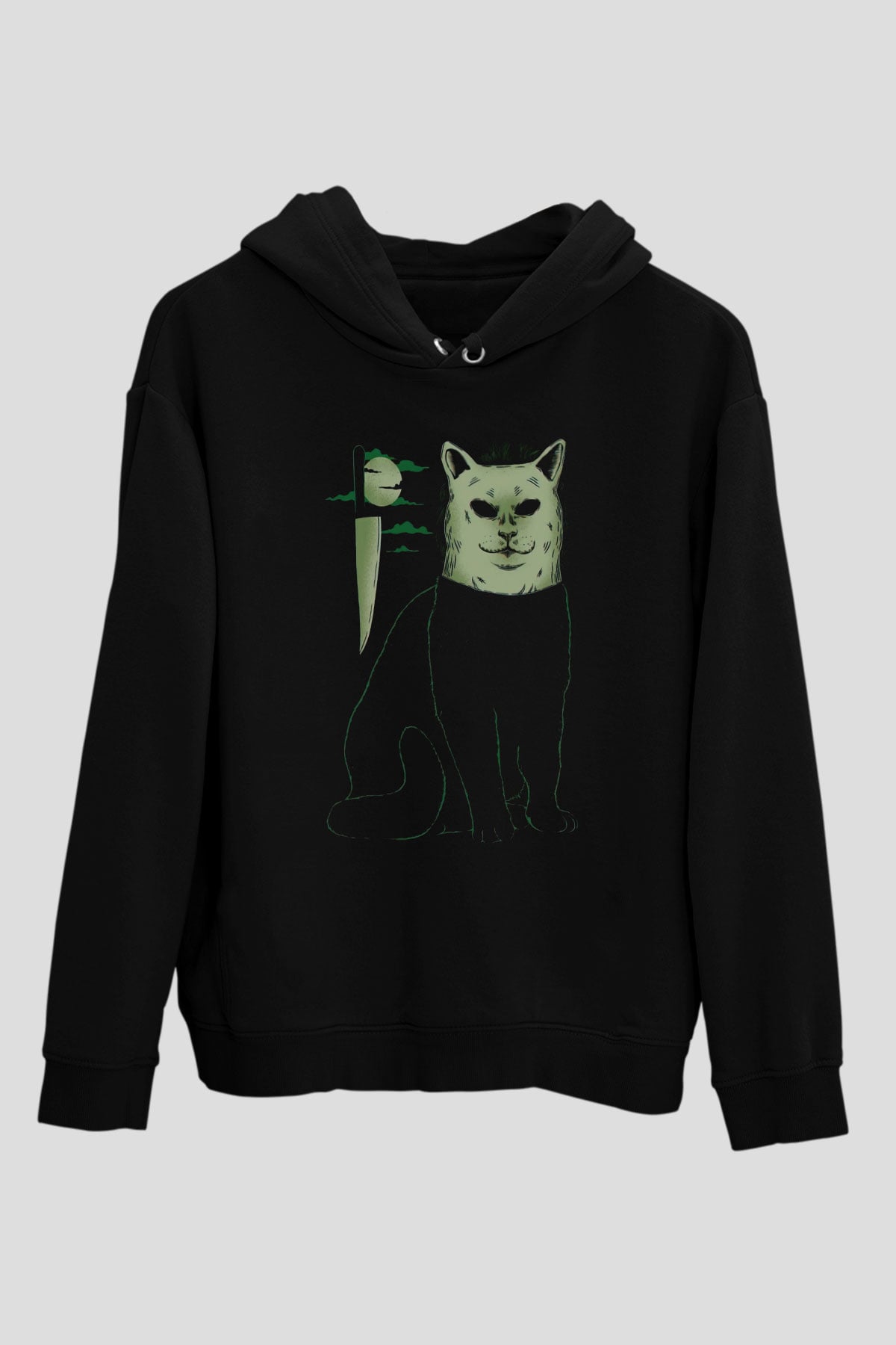Katil KediSiyah  Unisex Hoodie
