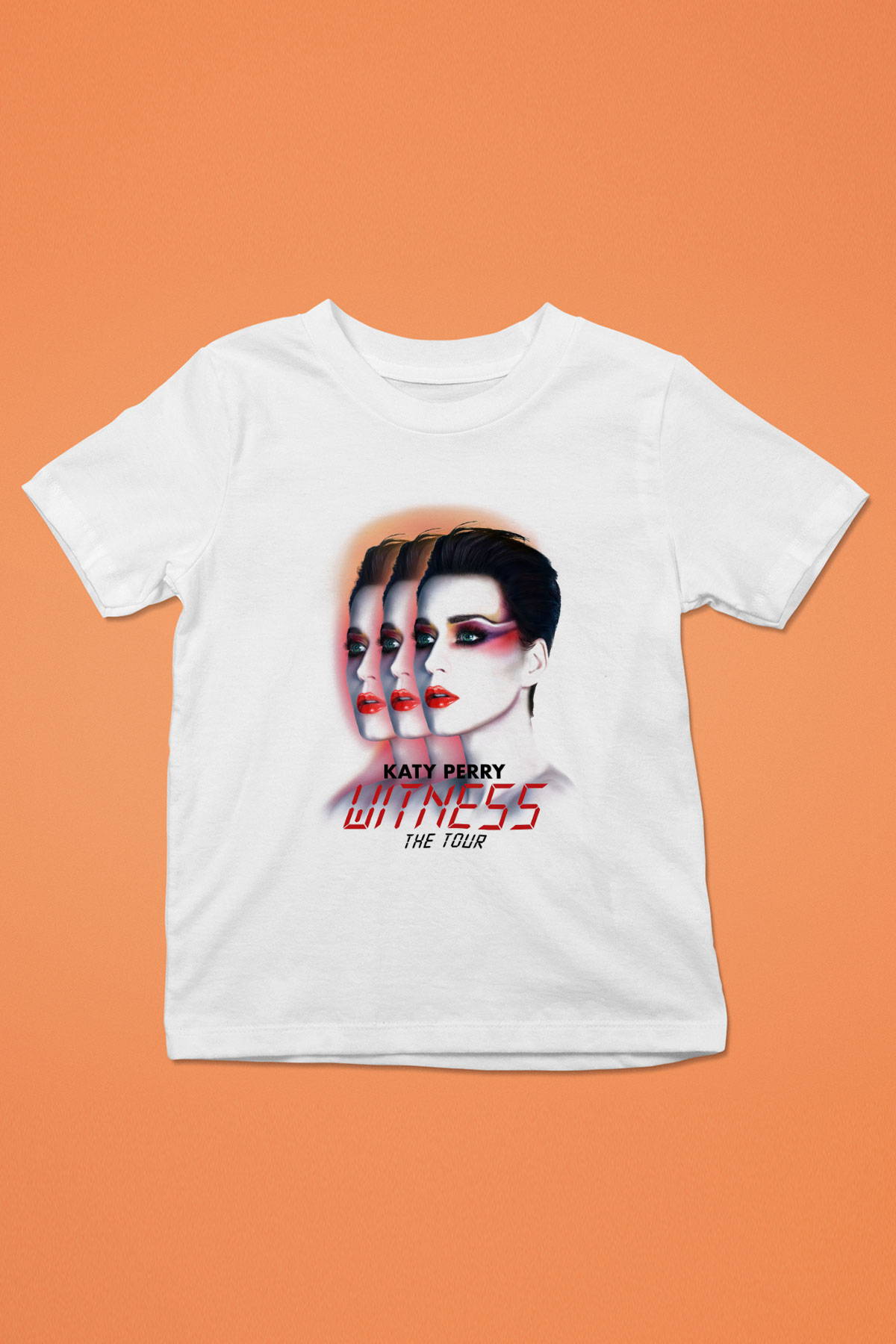 Katy Perry Baskılı Beyaz Unisex Çocuk Tişört