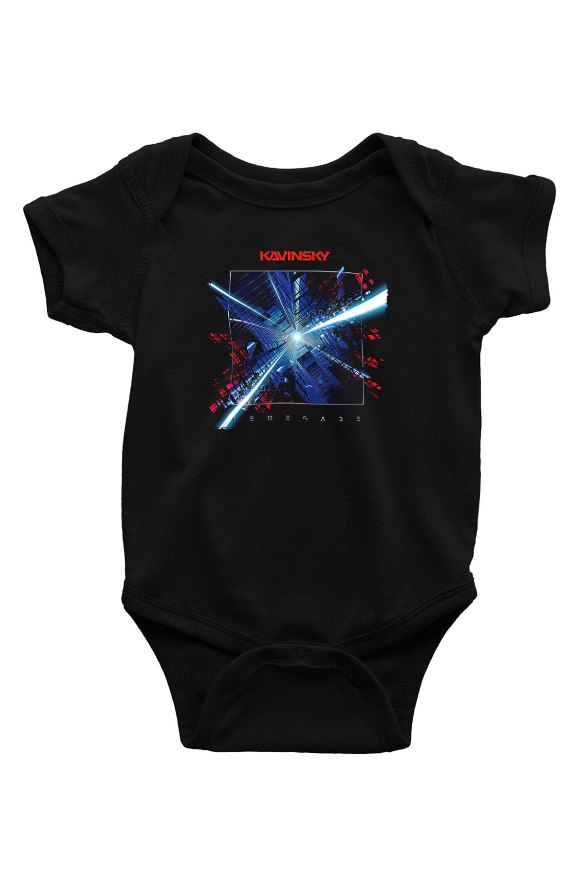 Kavinsky Baskılı Unisex Siyah Bebek Body - Zıbın