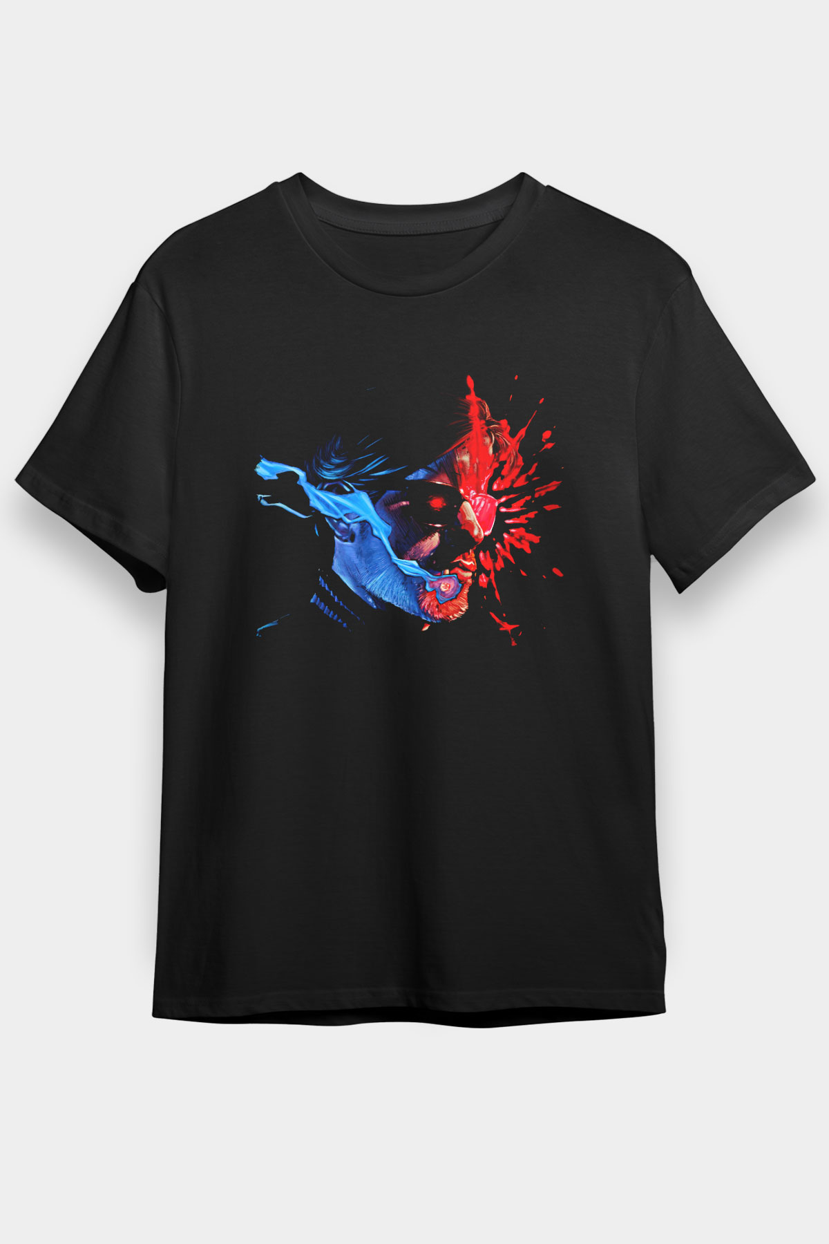 Kavinsky Baskılı Unisex Siyah Tişört - Tshirt