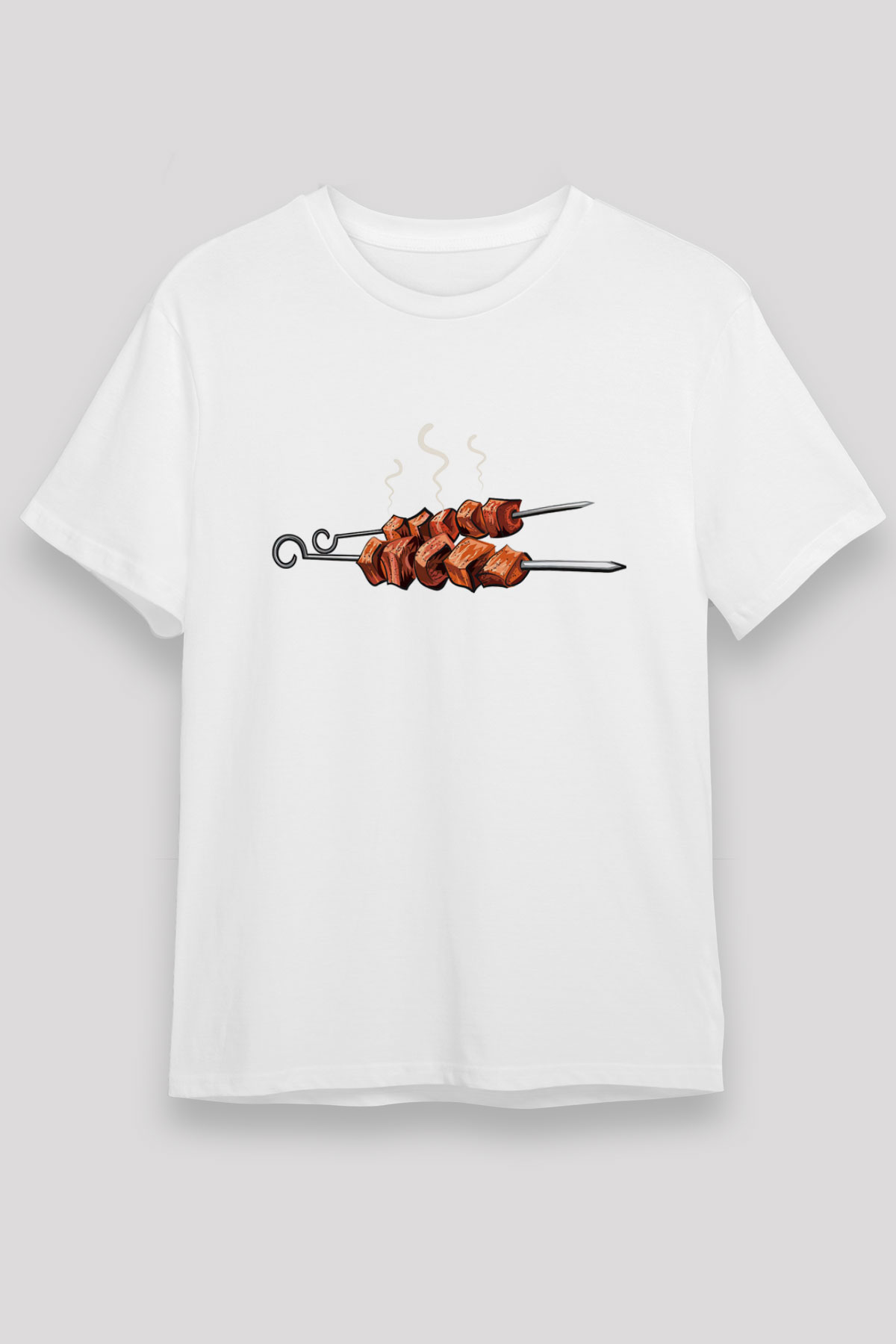 Kebapçı Beyaz Unisex Tişört T-Shirt - TişörtFabrikası