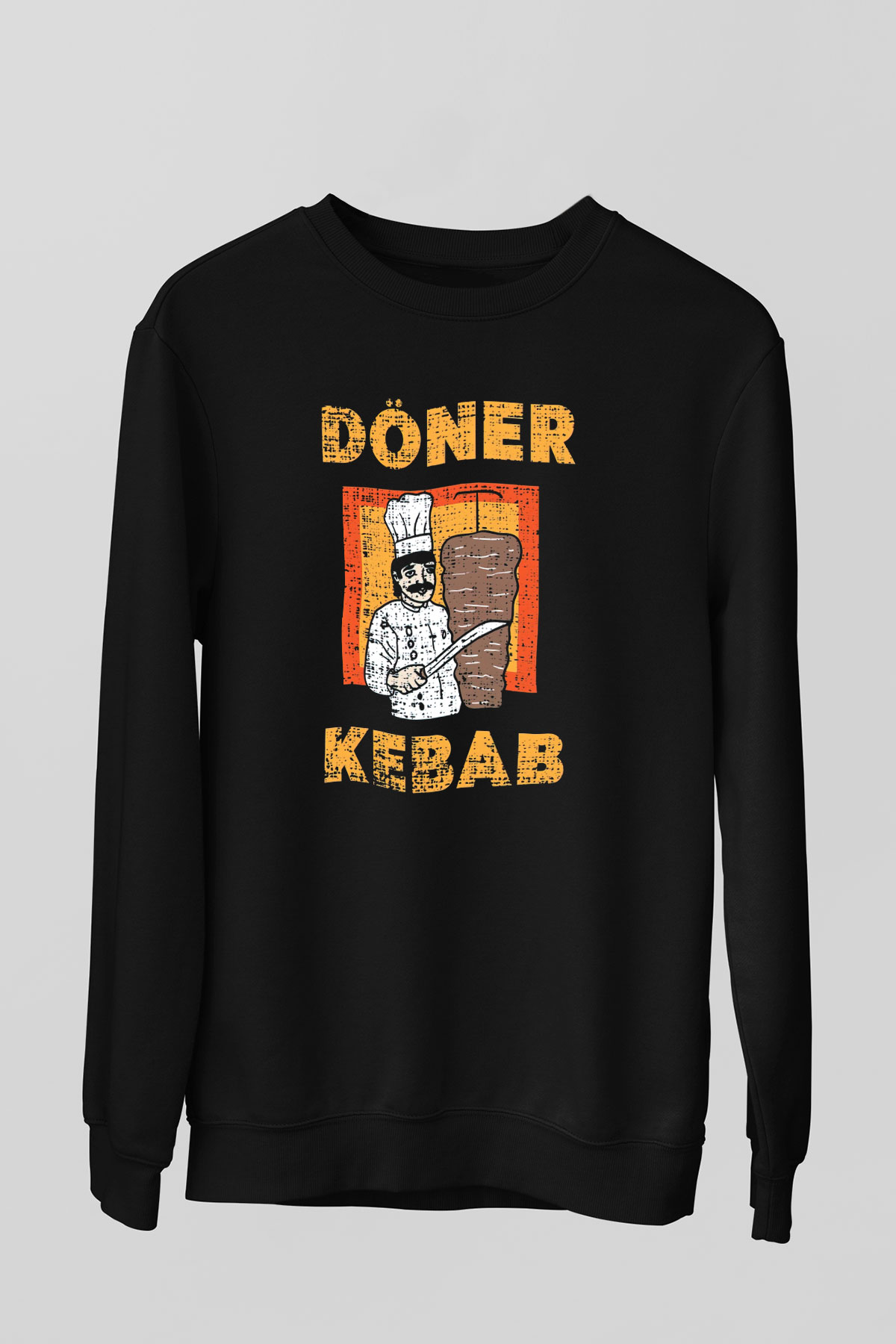 Kebapçı Siyah Unisex Sweatshirt