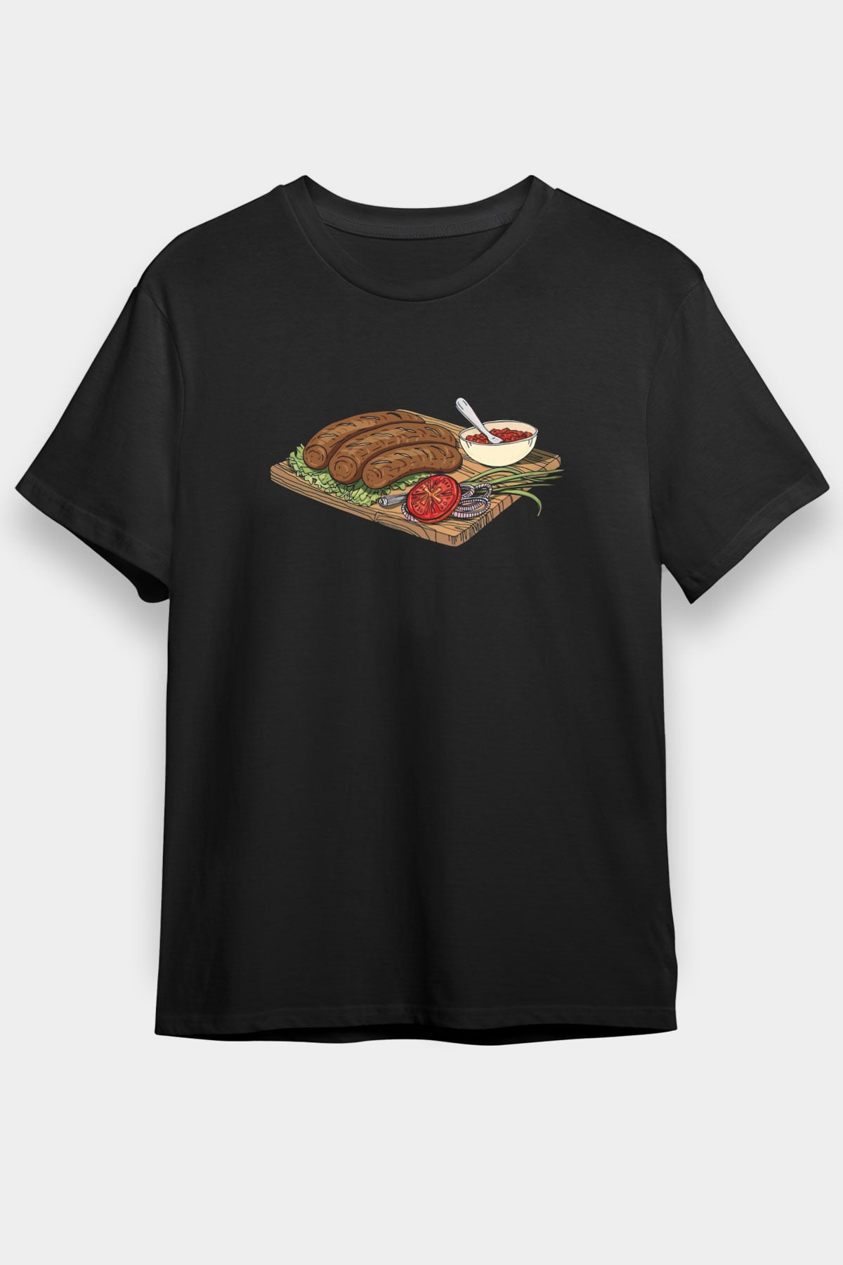 Kebapçı Siyah Unisex Tişört T-Shirt - TişörtFabrikası