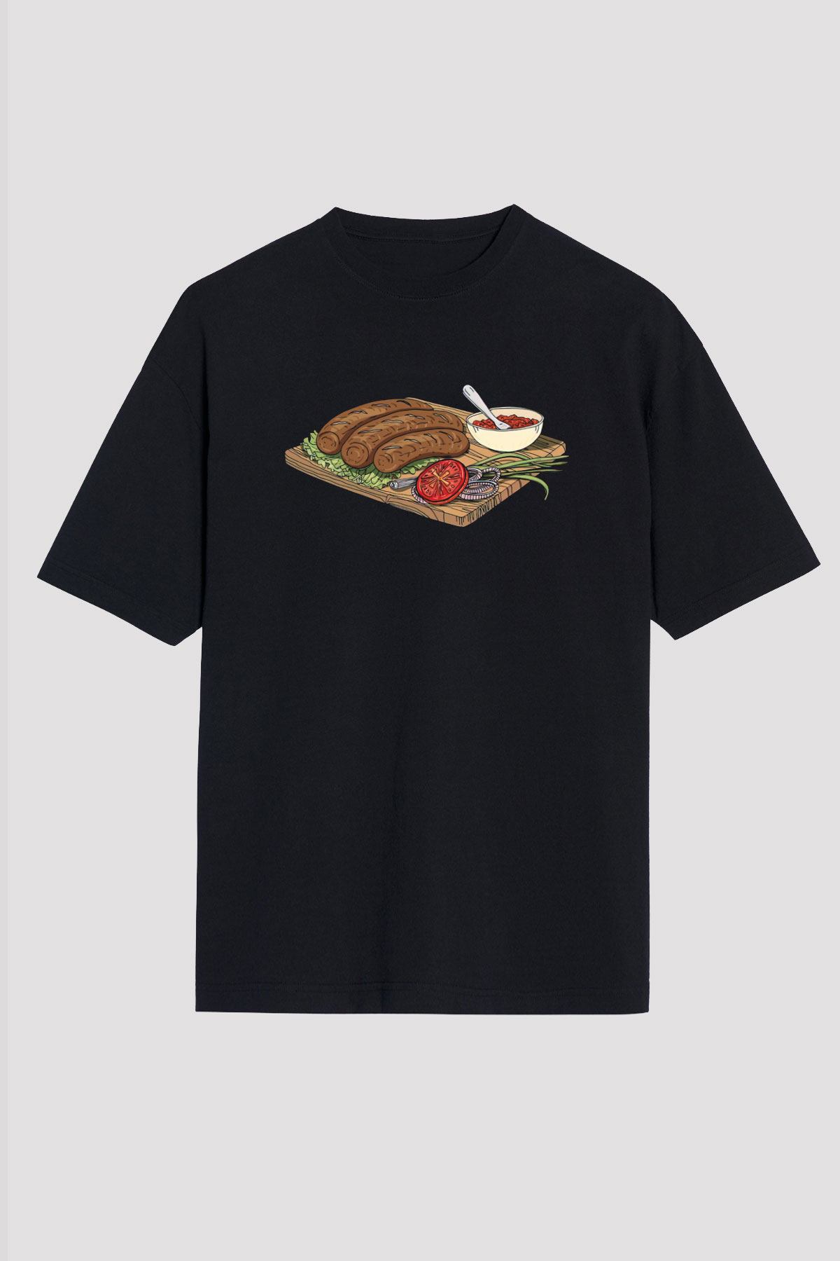 Kebapçı Siyah Unisex Tişört T-Shirt - TişörtFabrikası