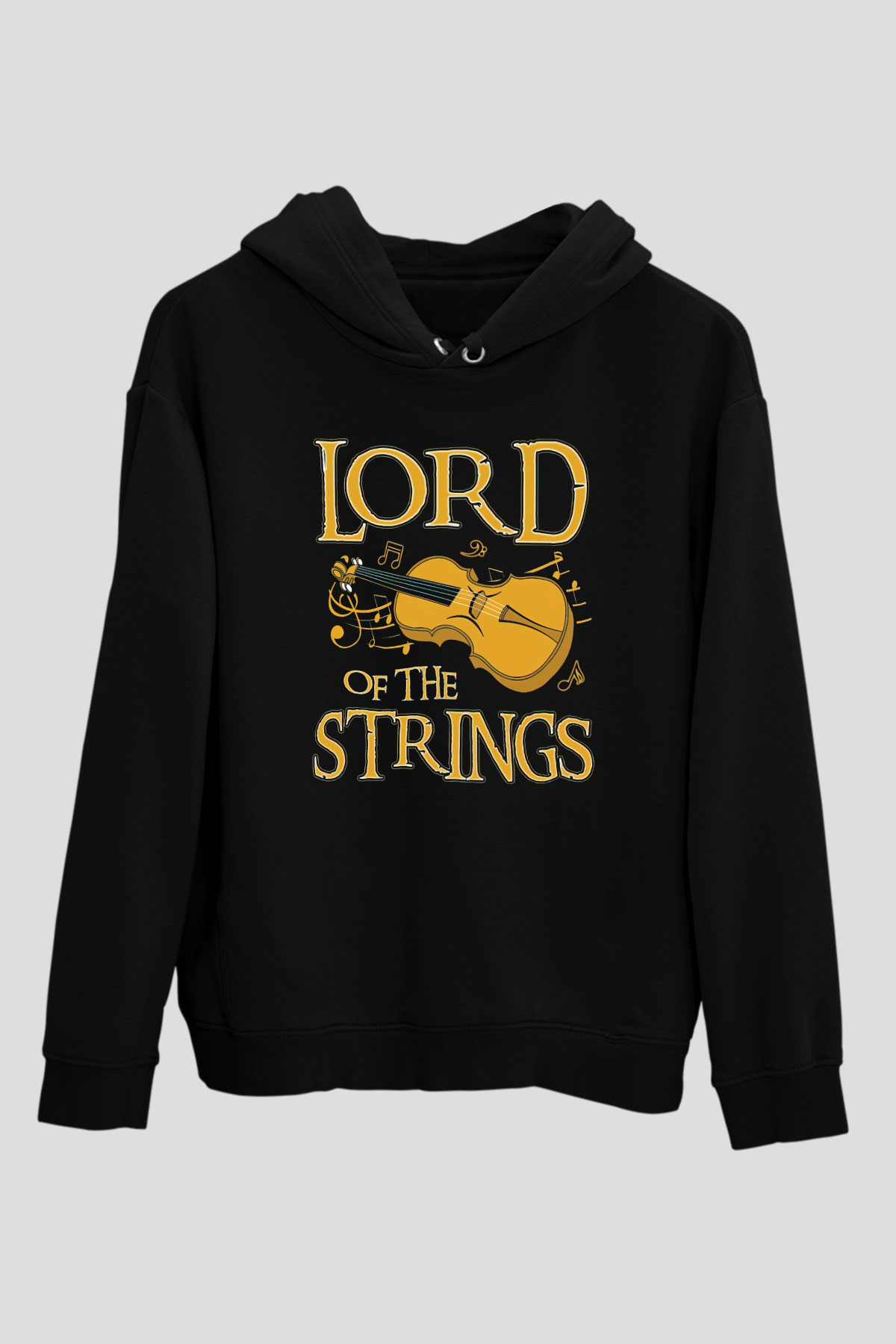 Kemancı Siyah Unisex Kapüşonlu Sweatshirt