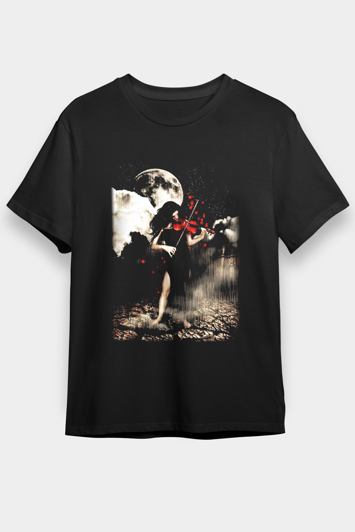 Kemancı Siyah Unisex Tişört T-Shirt - TişörtFabrikası