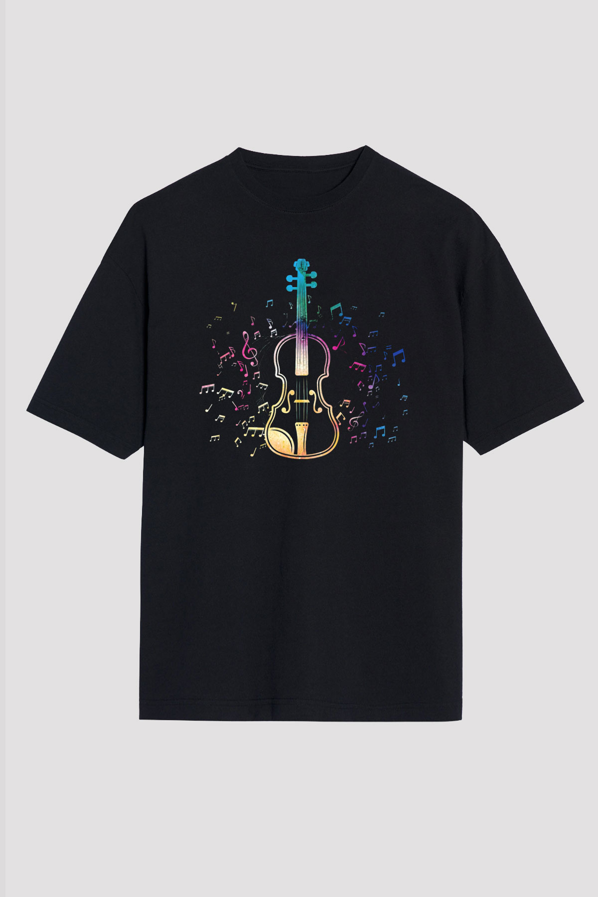 Kemancı Siyah Unisex Tişört T-Shirt - TişörtFabrikası