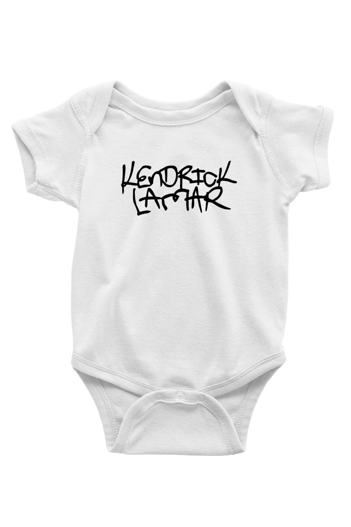 Kendrick Lamar Baskılı Beyaz Unisex Bebek Body - Zıbın
