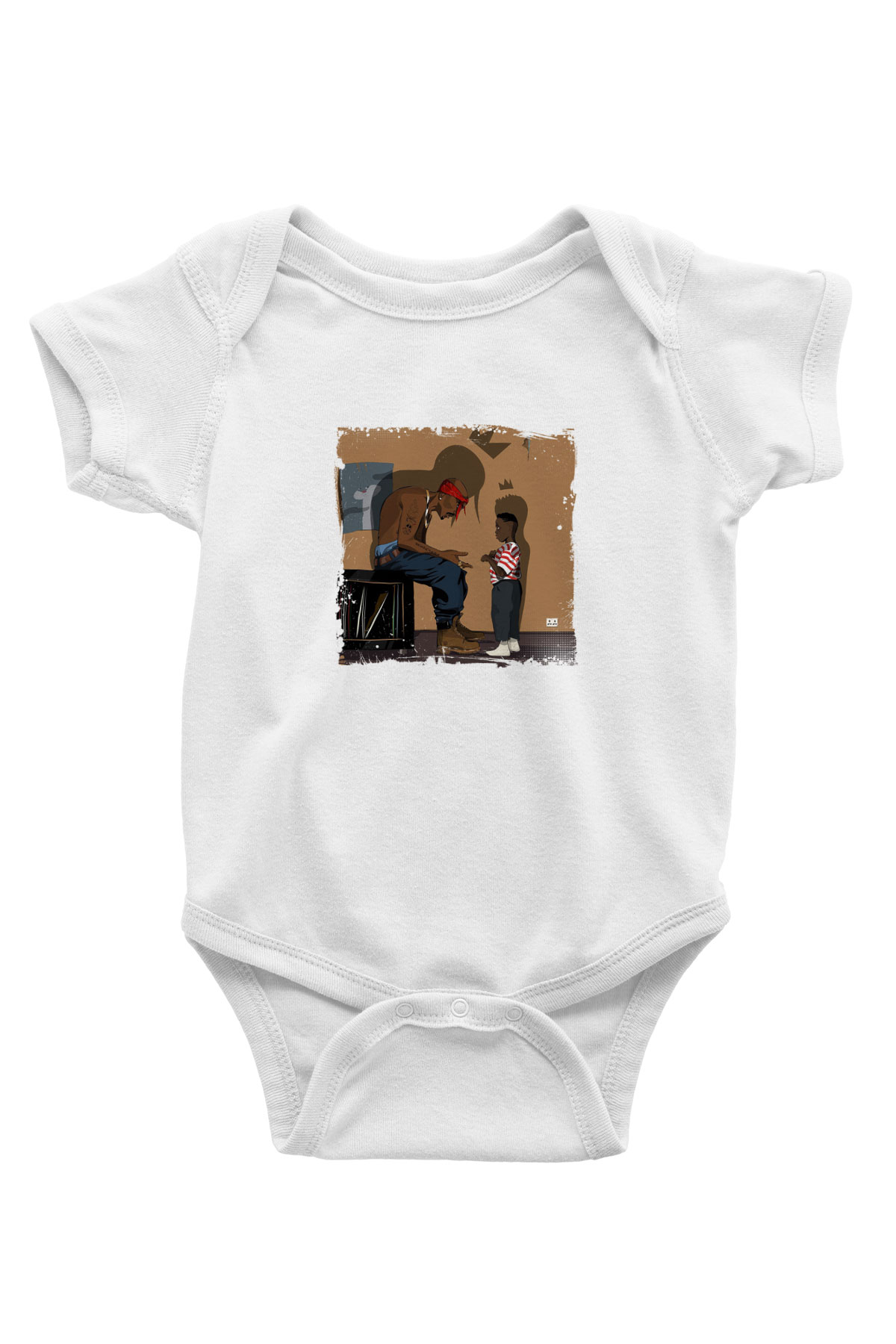 Kendrick Lamar Baskılı Unisex Beyaz Bebek Body - Zıbın