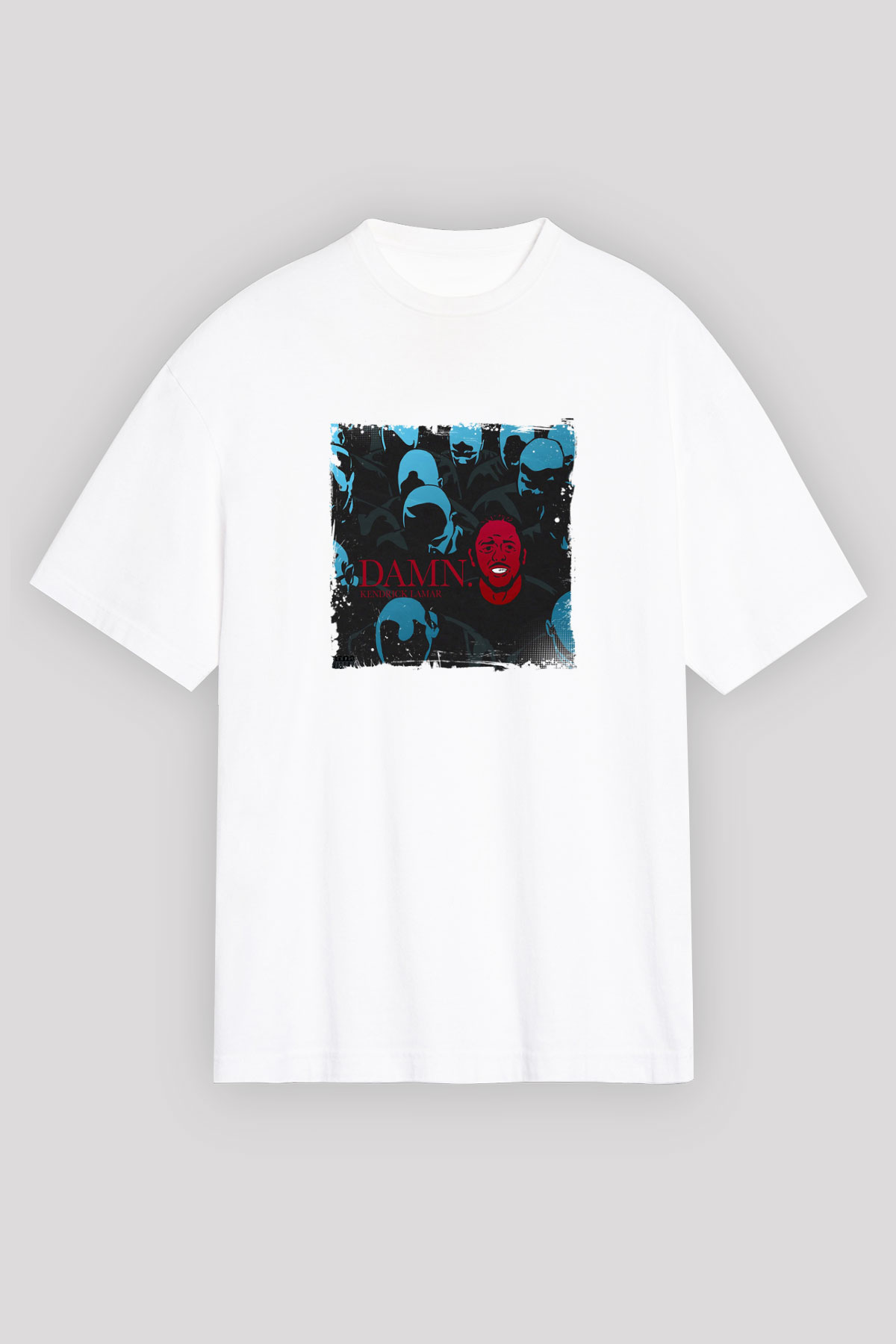 Kendrick Lamar Baskılı Unisex Beyaz Tişört