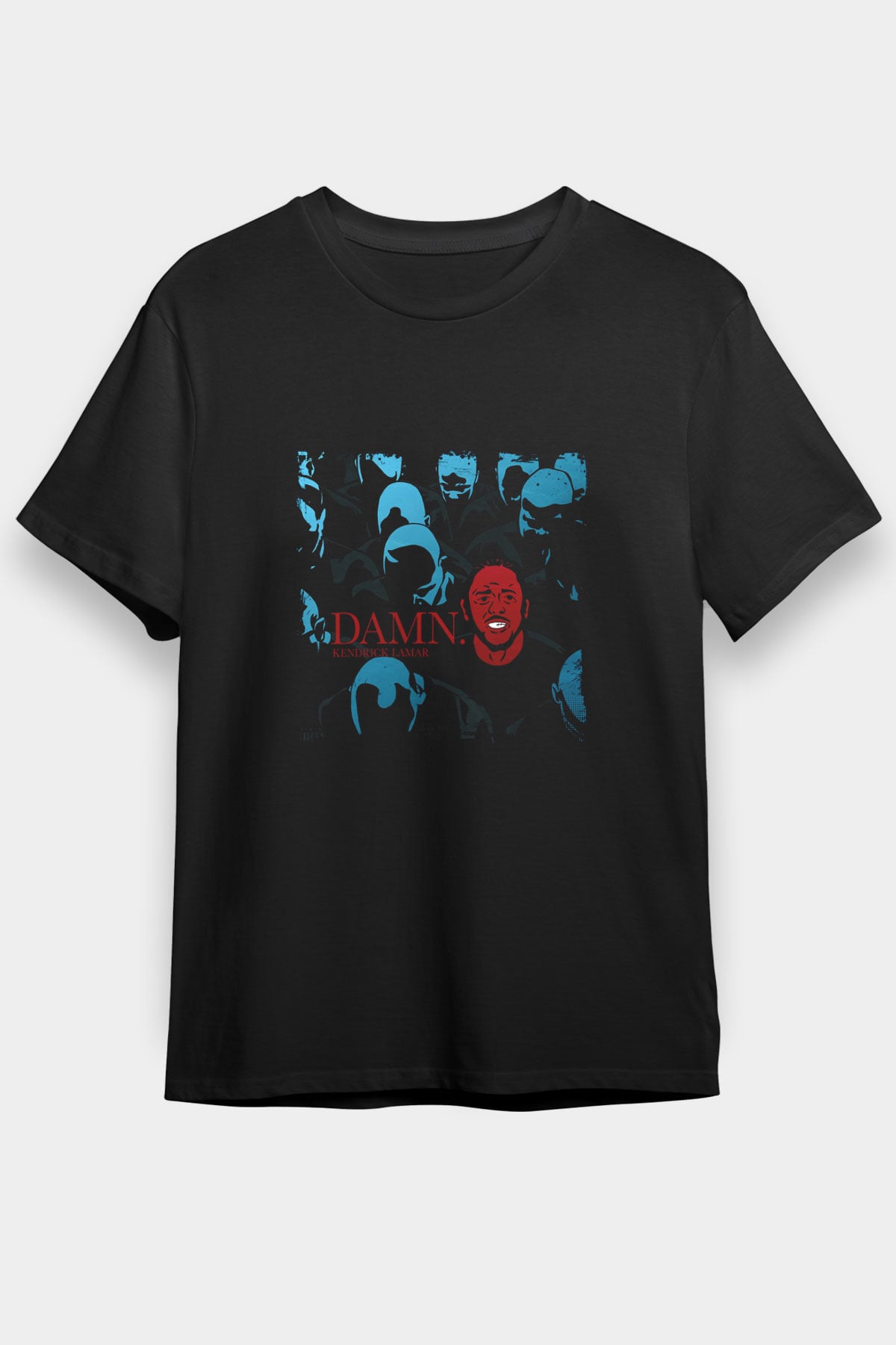 Kendrick Lamar Baskılı Unisex Siyah Tişört